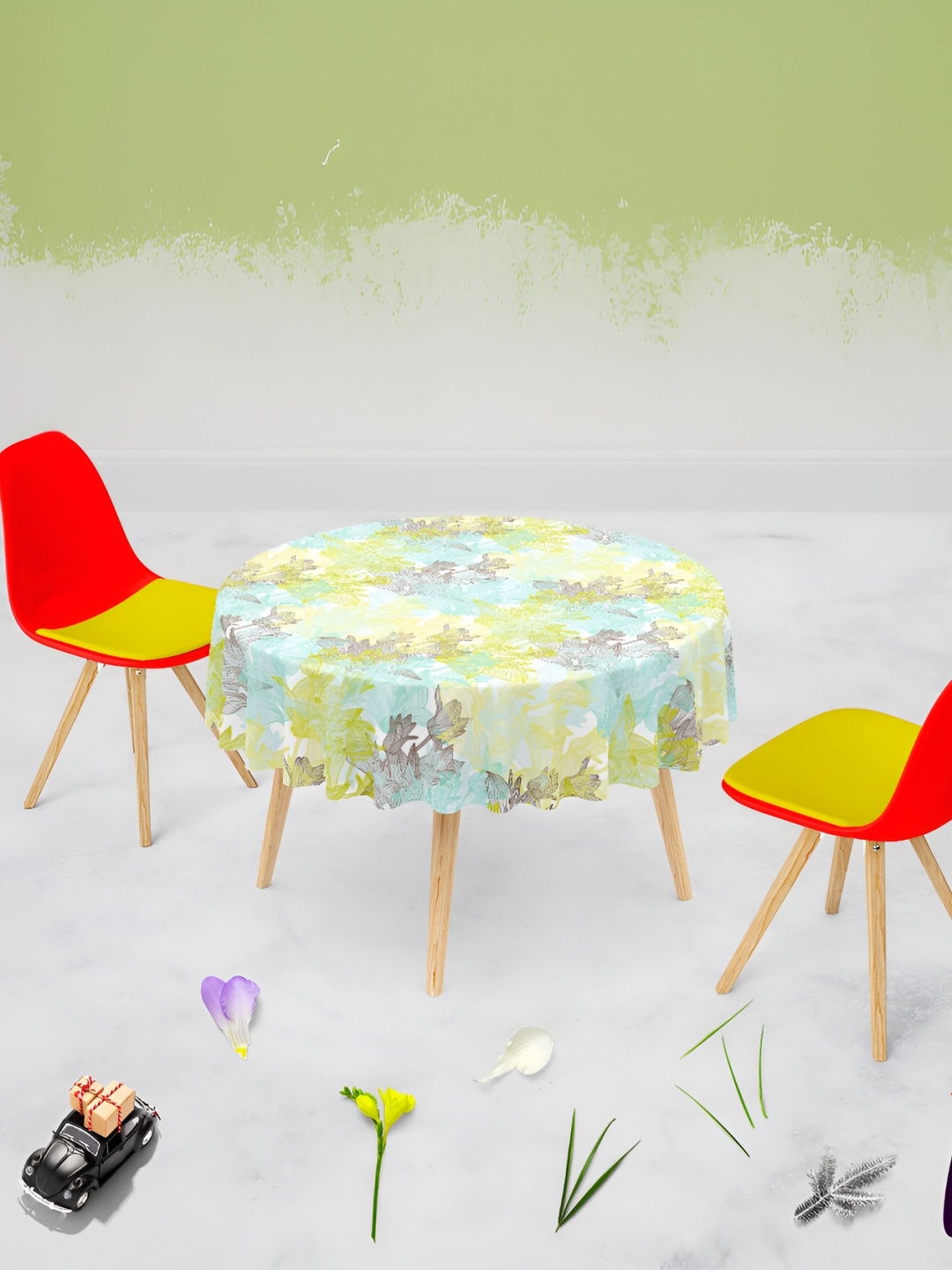 

ArtzFolio Multicoloured Anti-Slip Round 8-Seater Table Cover, Multi