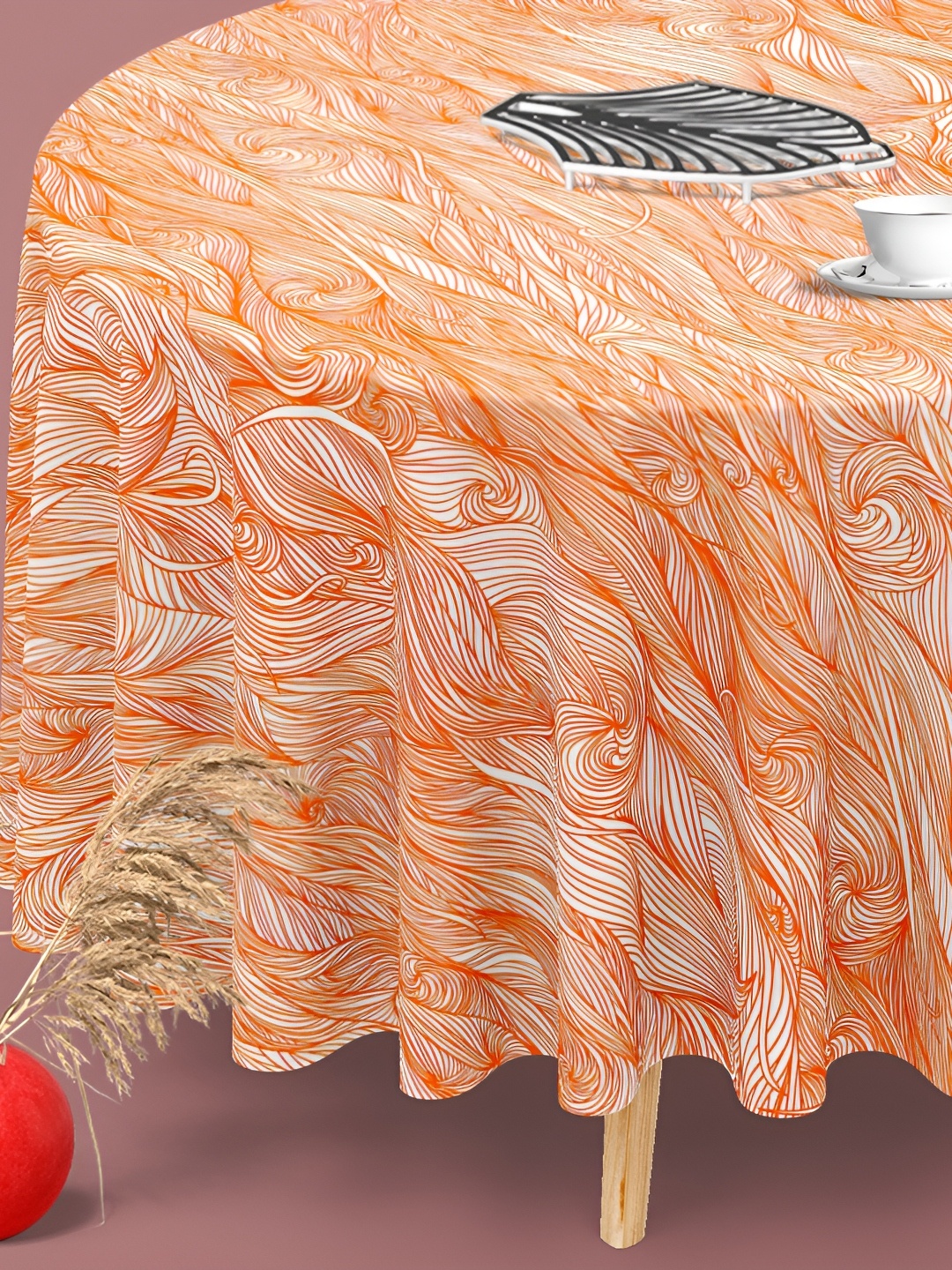 

ArtzFolio Multicoloured Anti-Slip Round 8-Seater Table Cover, Multi