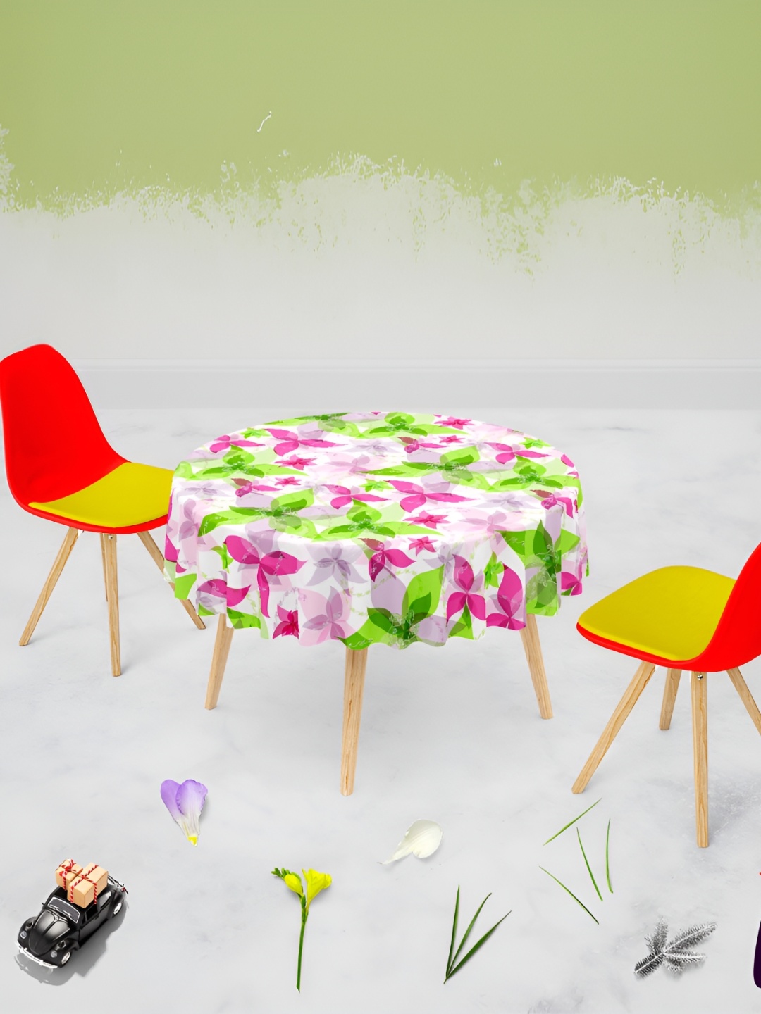 

ArtzFolio Multicoloured Anti-Slip Round 6-Seater Table Cover, Multi