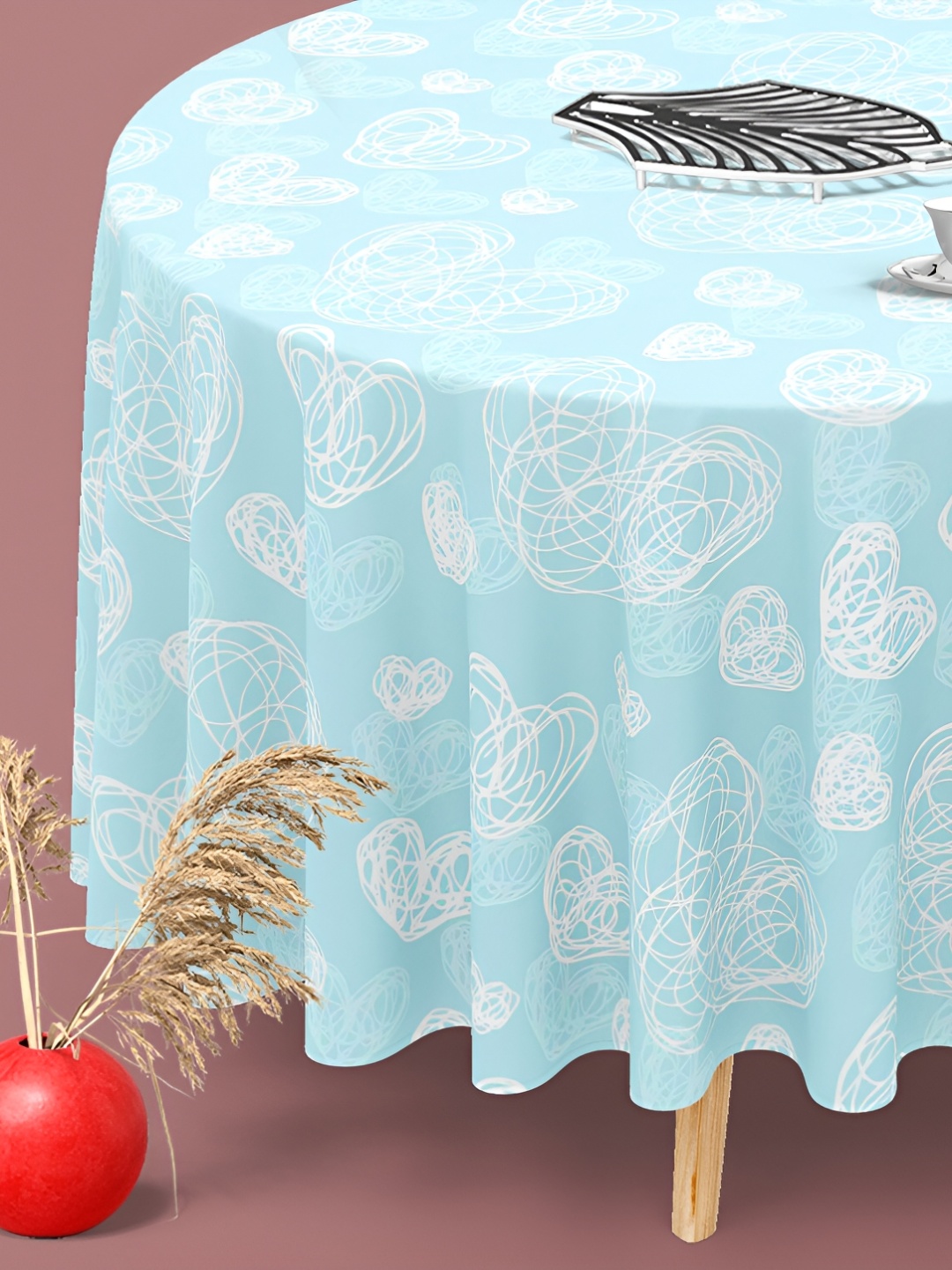 

ArtzFolio Multicoloured Anti-Slip Round 8-Seater Table Cover, Multi