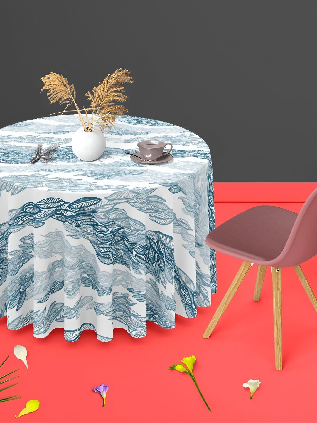 

ArtzFolio Multicoloured Anti-Slip Round 8-Seater Table Cover, Multi