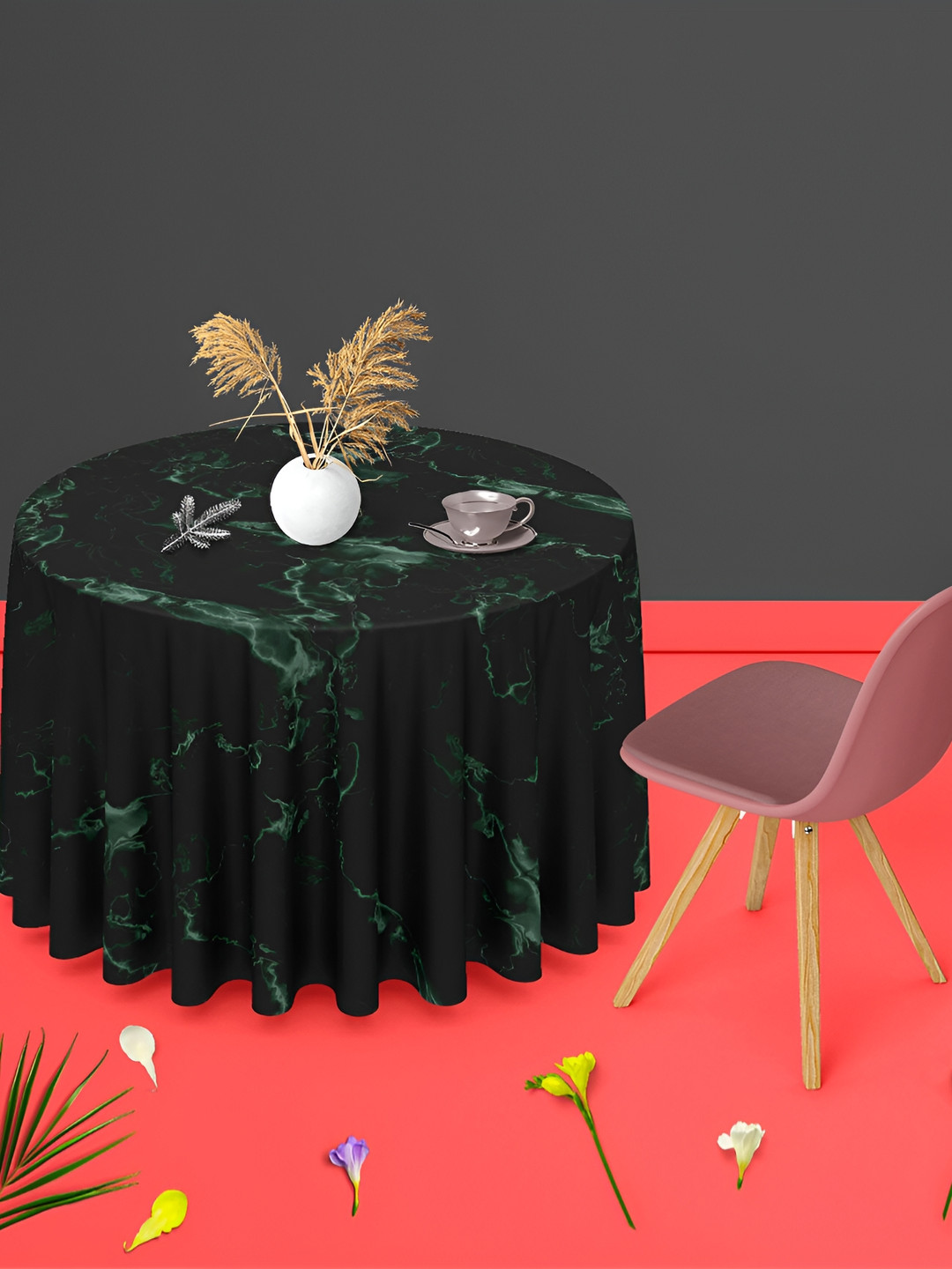 

ArtzFolio Multicoloured Anti-Slip Round 4-Seater Table Cover, Multi