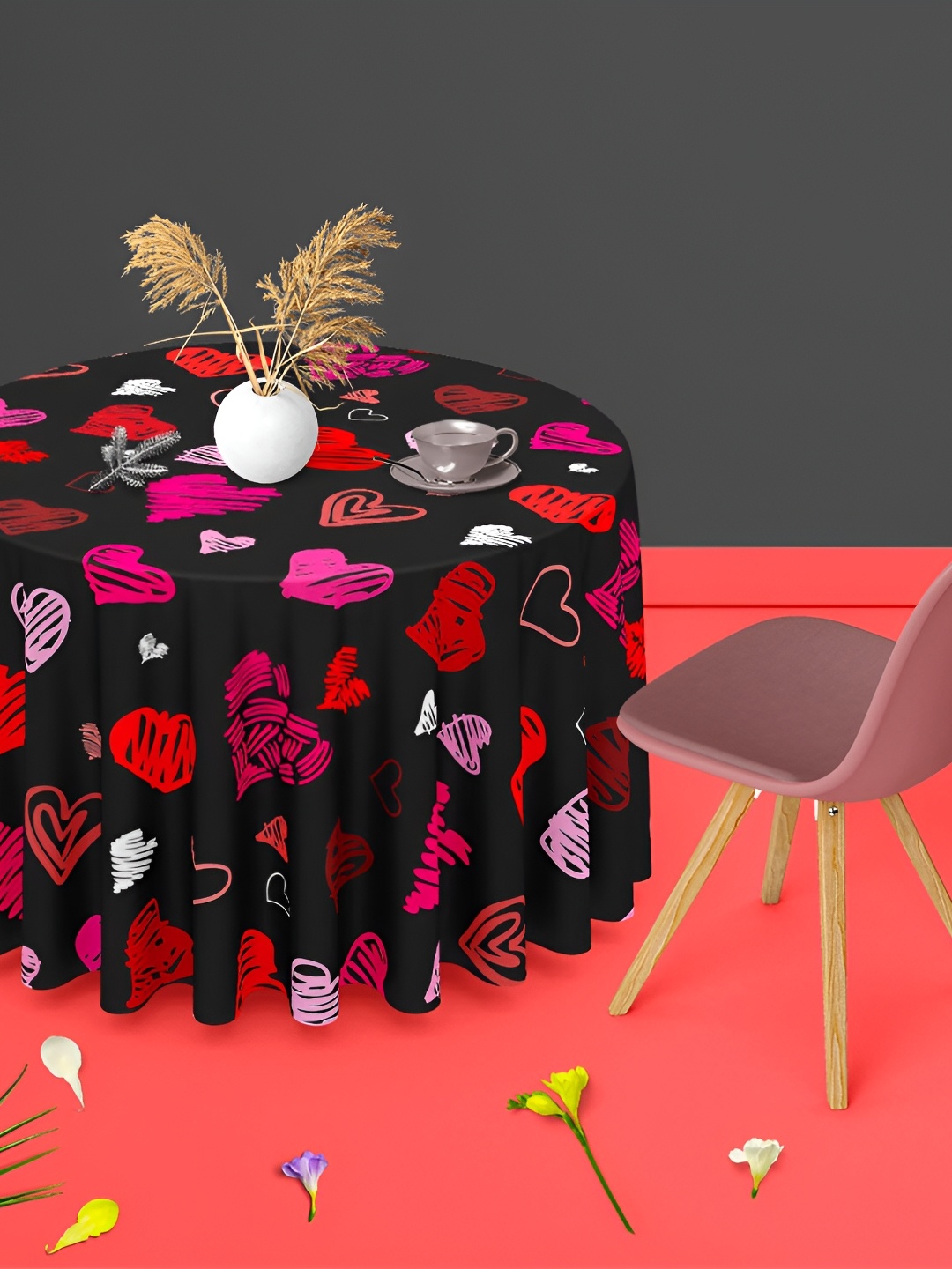 

ArtzFolio Multicoloured Anti-Slip Round 8-Seater Table Cover, Multi