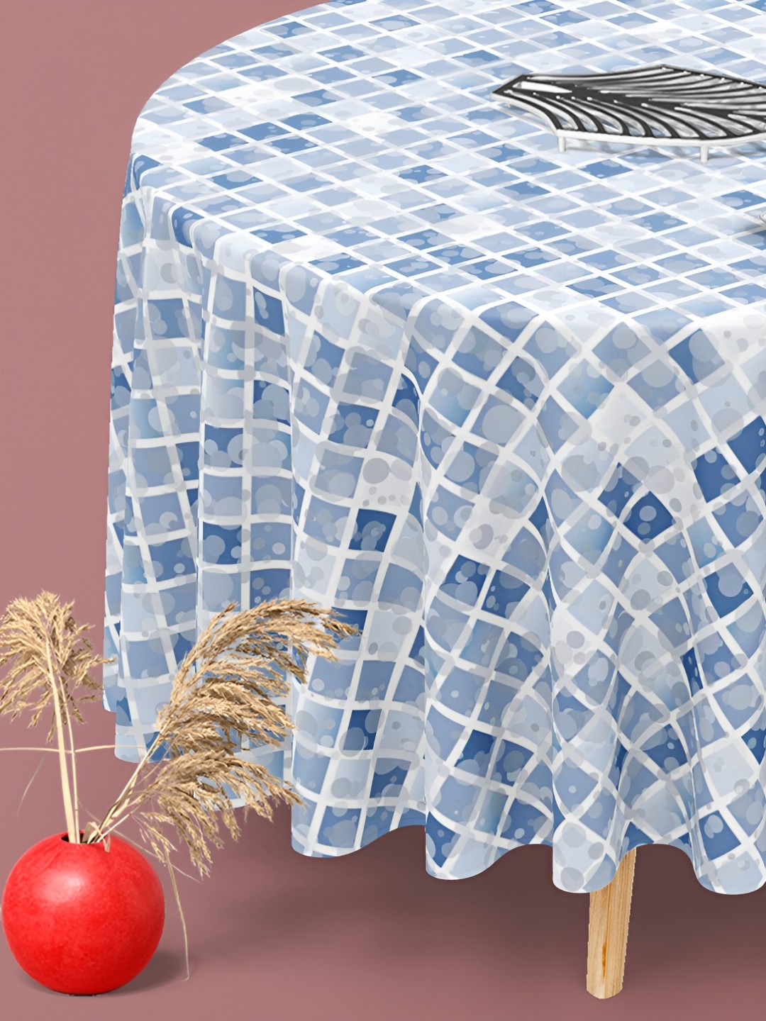 

ArtzFolio Multicoloured Anti-Slip Round 4-Seater Table Cover, Multi