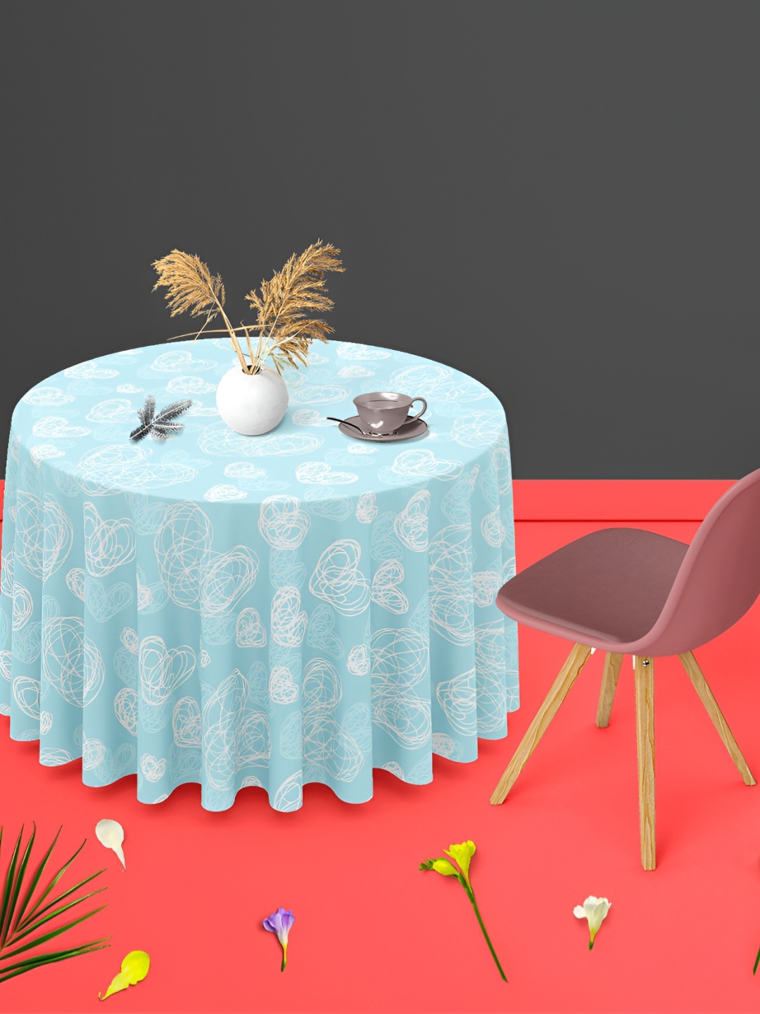 

ArtzFolio Multicoloured Anti-Slip Round 6-Seater Table Cover, Multi