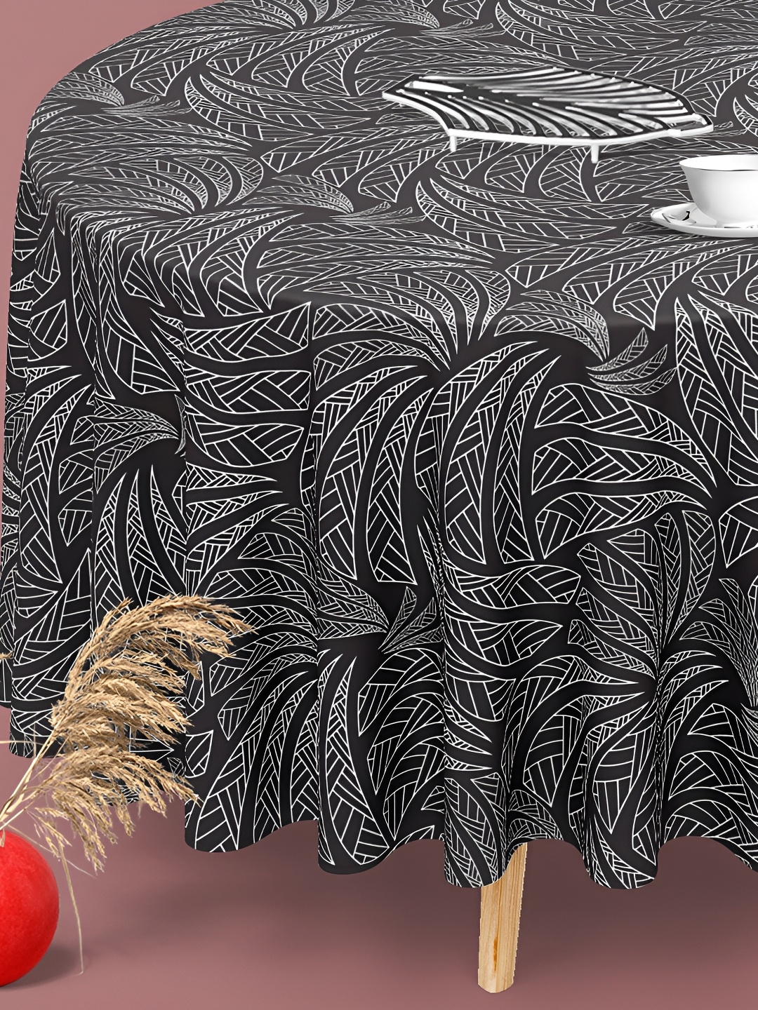 

ArtzFolio Multicoloured Anti-Slip Round 4-Seater Table Cover, Multi