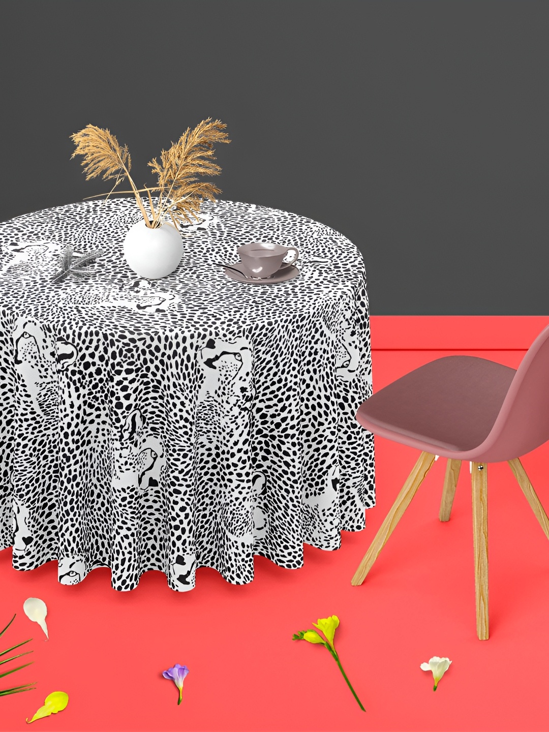 

ArtzFolio Multicoloured Anti-Slip Round 6-Seater Table Cover, Multi
