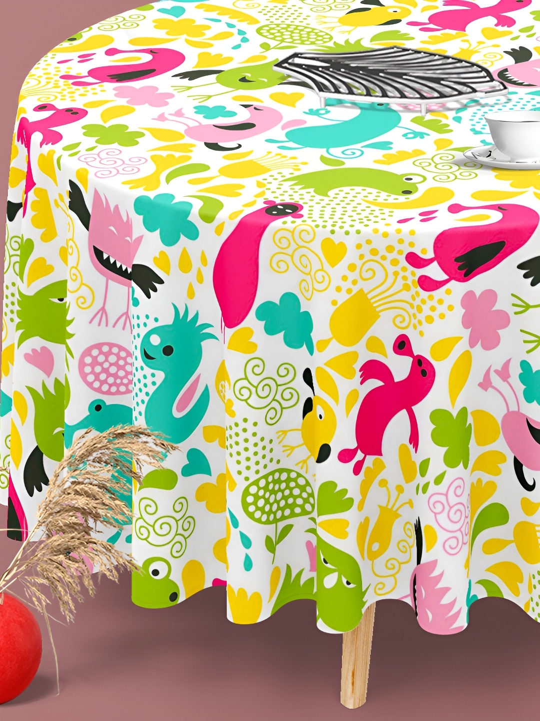 

ArtzFolio Anti-Slip Round 6-Seater Table Cover, Multi