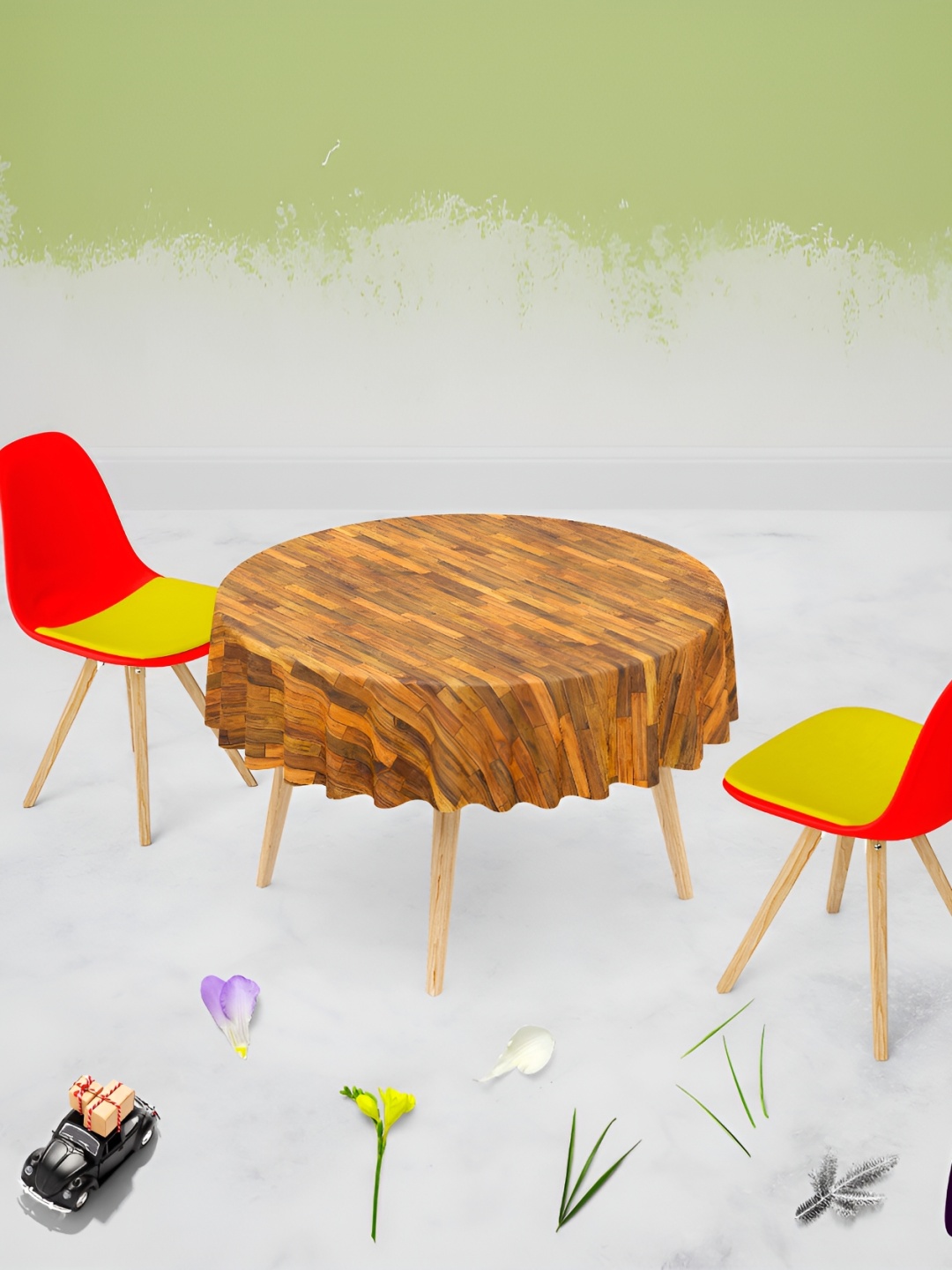 

ArtzFolio Rust Printed Anti-Slip Round 6-Seater Table Cover