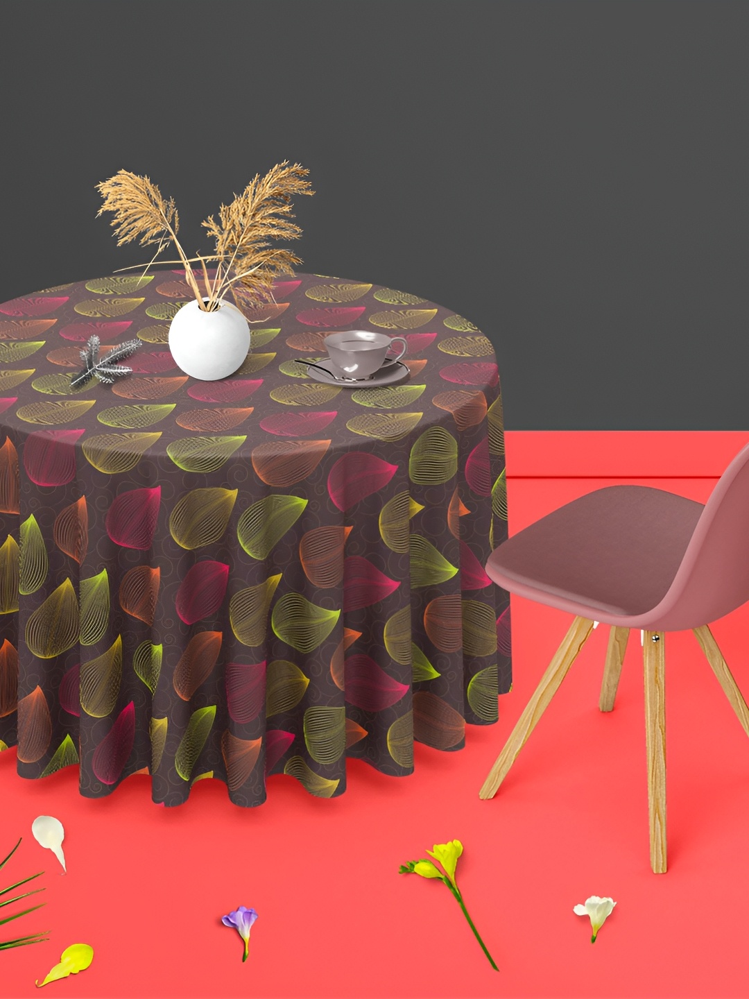 

ArtzFolio Brown Anti-Slip Round 4-Seater Table Cover