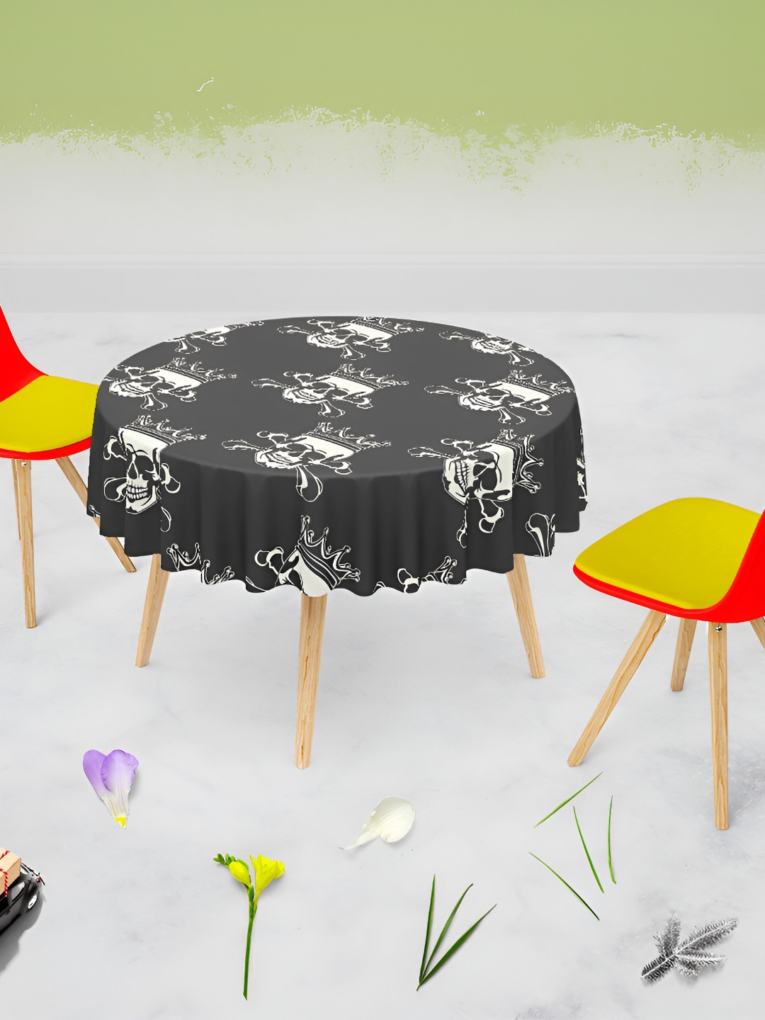 

ArtzFolio Multicoloured Anti-Slip Round 8-Seater Table Cover, Multi