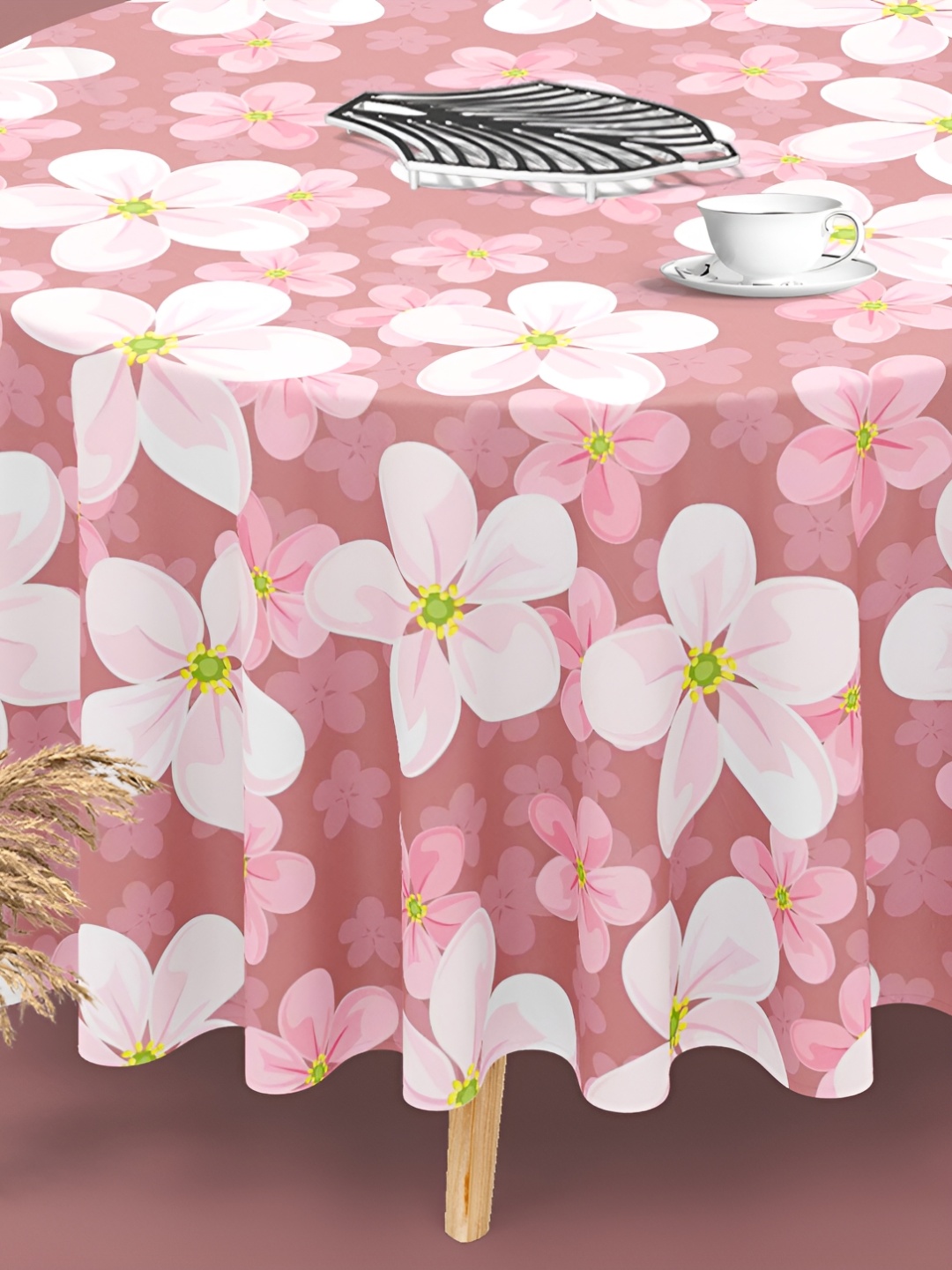 

ArtzFolio Multicoloured Anti-Slip Round 6-Seater Table Cover, Multi