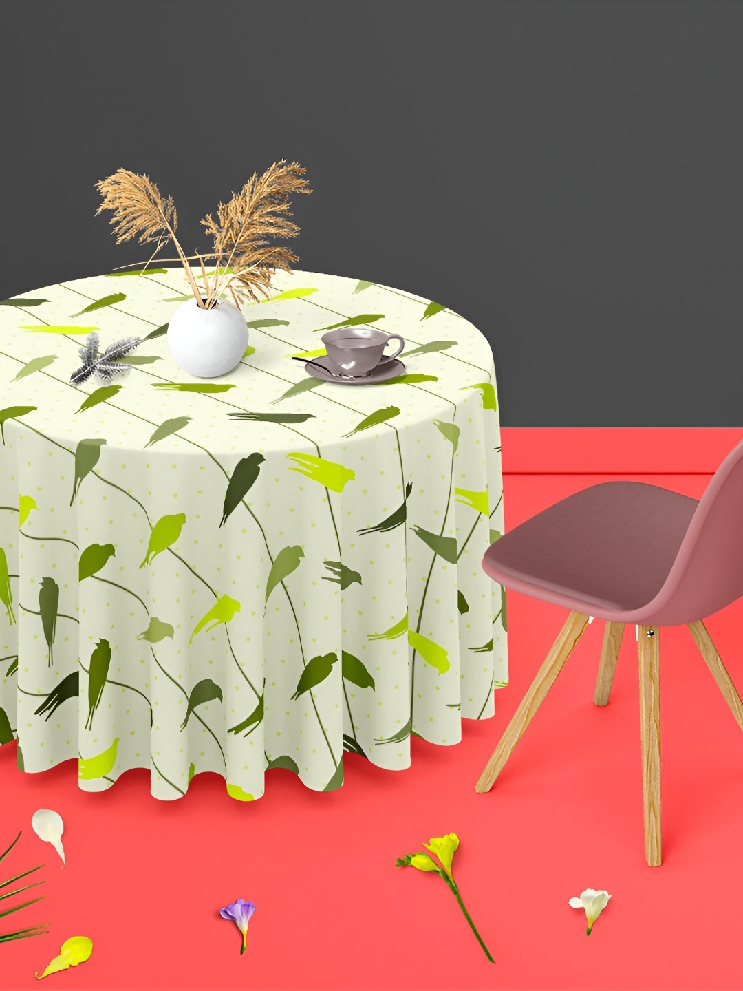 

ArtzFolio Multicoloured Anti-Slip Round 6-Seater Table Cover, Multi