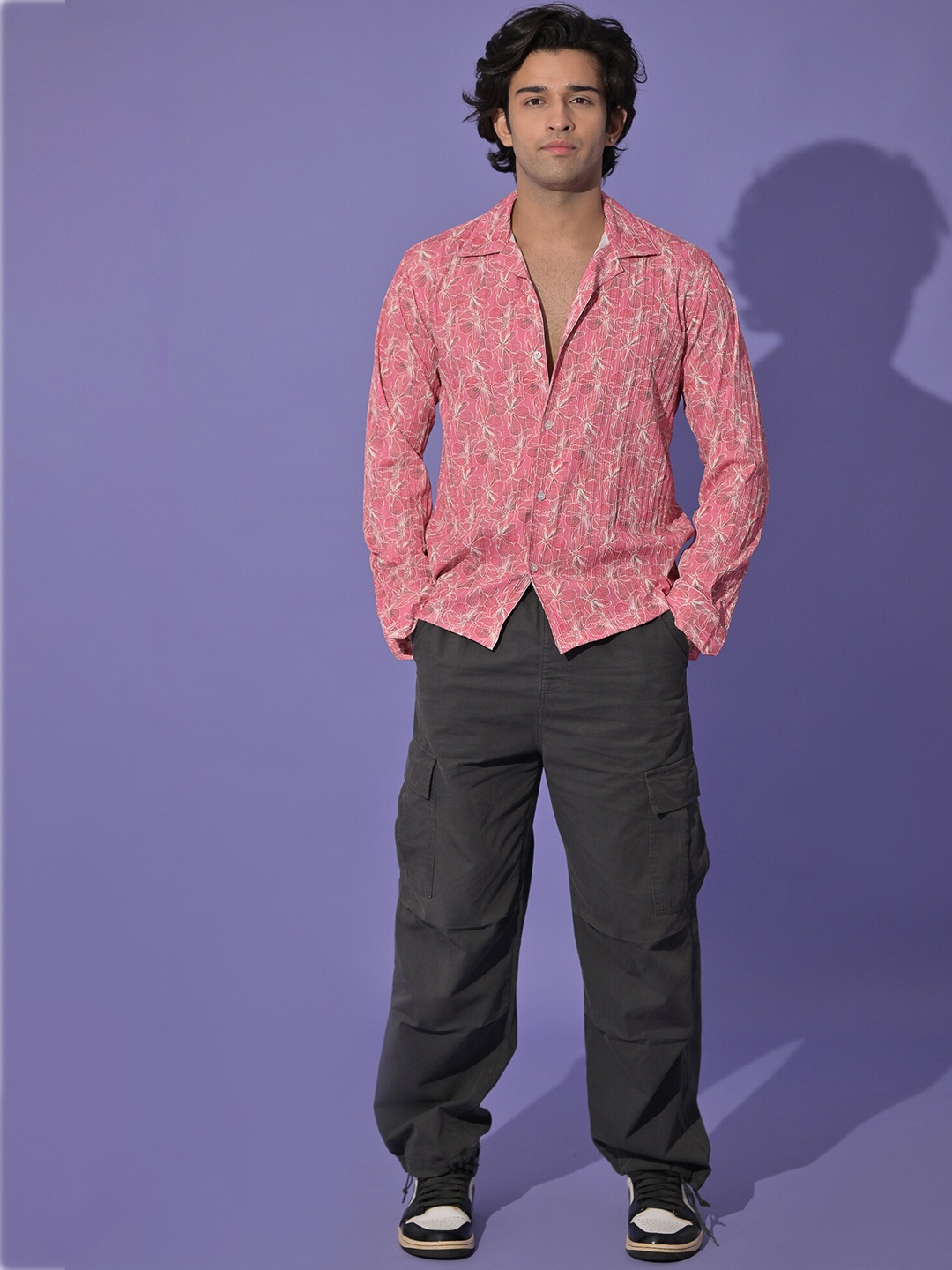 

PIRAMYD CLUB Men Classic Opaque Printed Casual Shirt, Pink