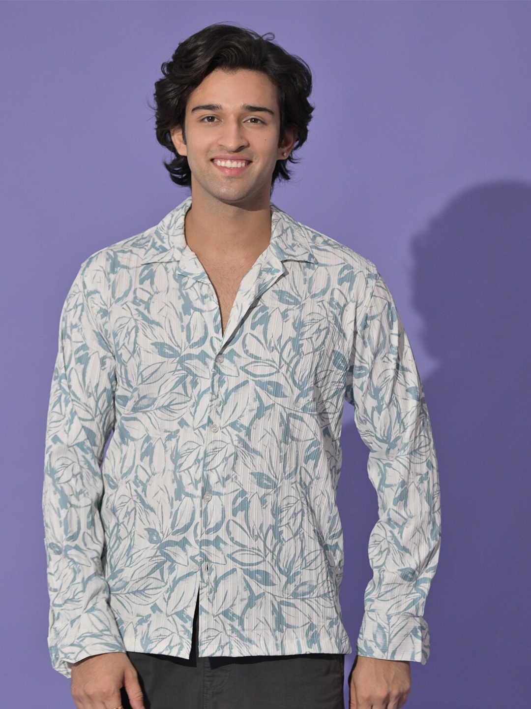 

PIRAMYD CLUB Men Classic Opaque Printed Casual Shirt, White