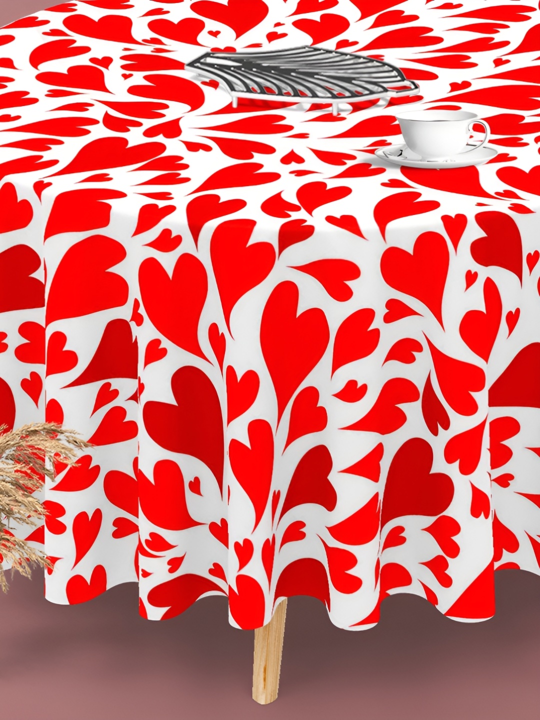 

ArtzFolio Multicoloured Anti-Slip Round 8-Seater Table Cover, Multi