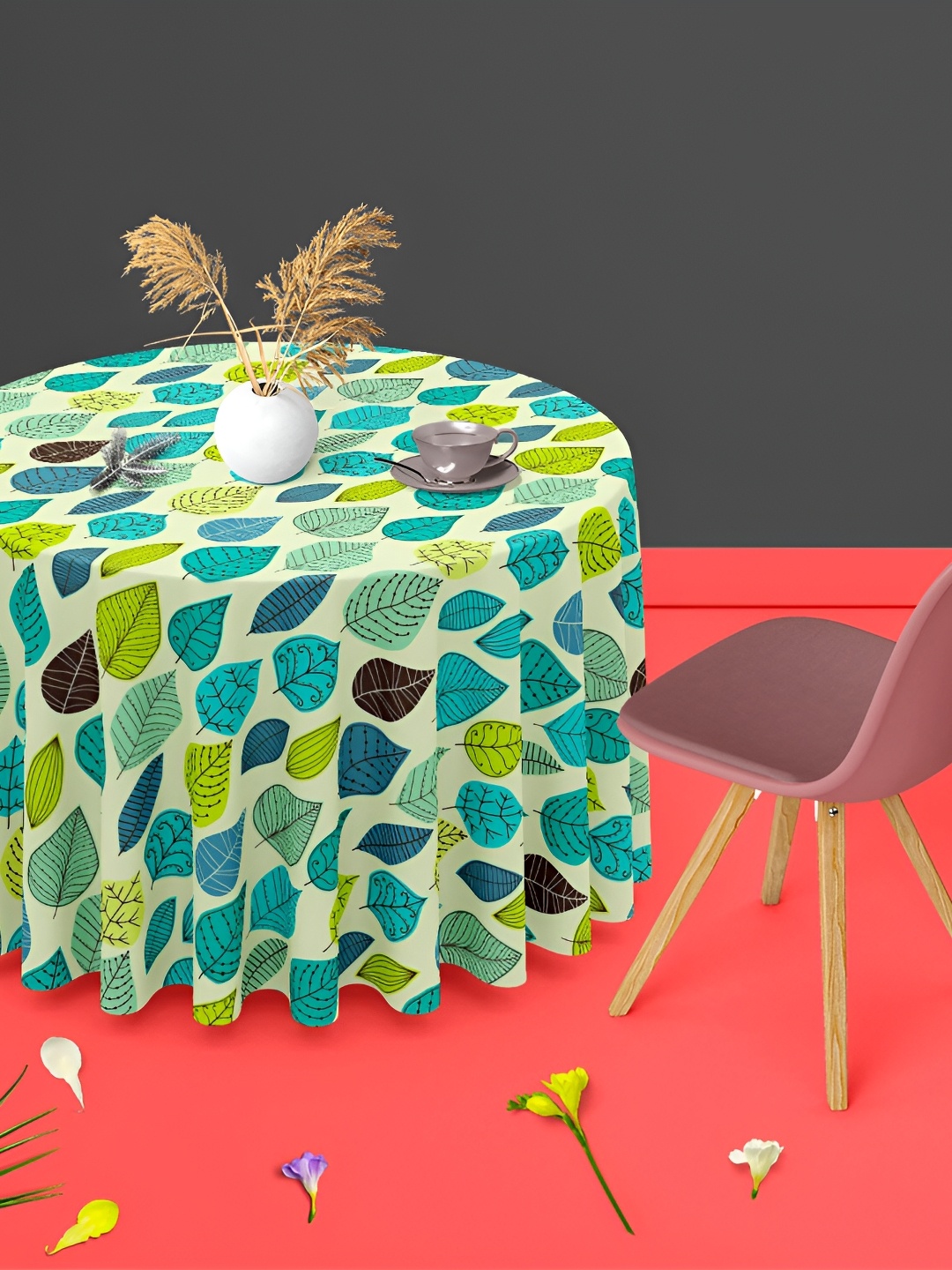 

ArtzFolio Multicoloured Anti-Slip Round 8-Seater Table Cover, Multi