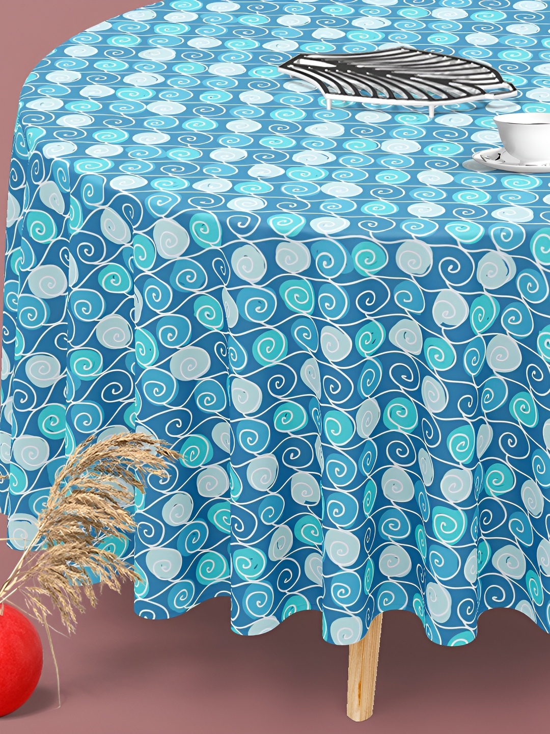 

ArtzFolio Multicoloured Anti-Slip Round 8-Seater Table Cover, Multi