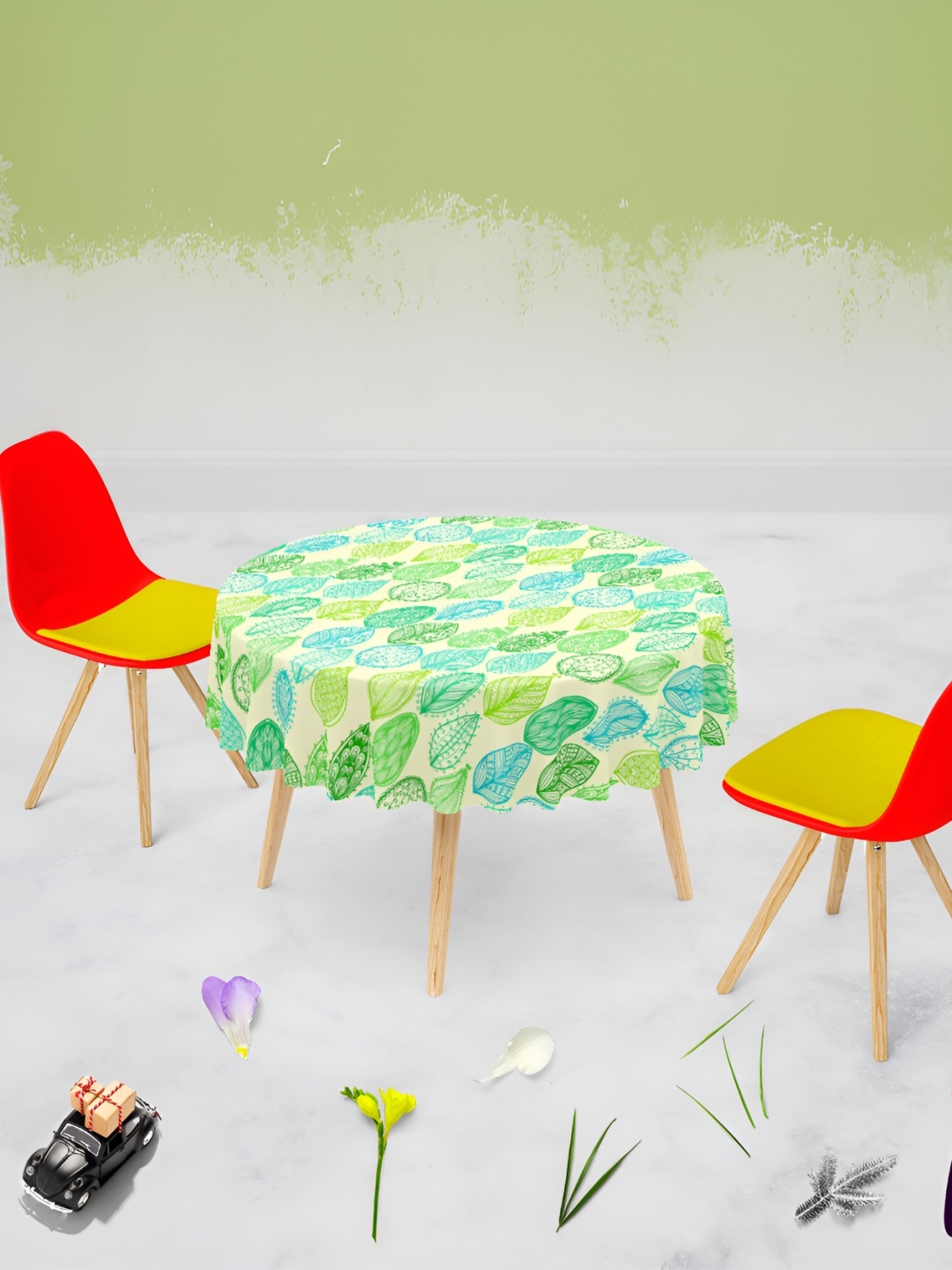 

ArtzFolio Multicoloured Anti-Slip Round 8-Seater Table Cover, Multi