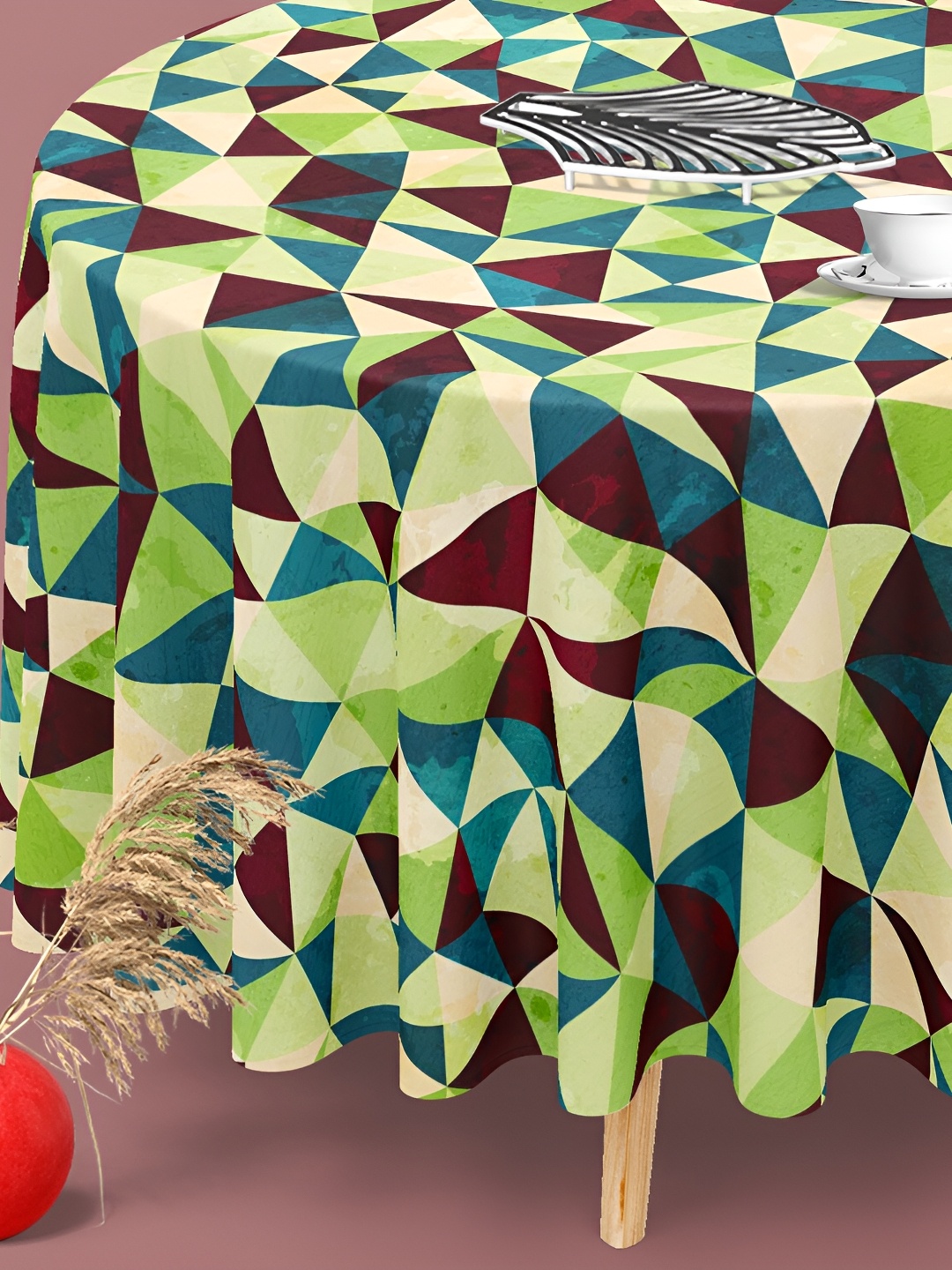 

ArtzFolio Multicoloured Anti-Slip Round 6-Seater Table Cover, Multi