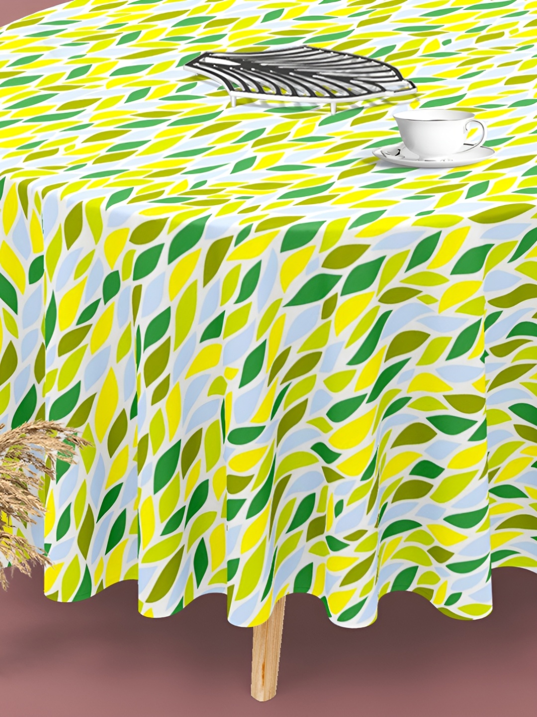 

ArtzFolio Multicoloured Anti-Slip Round 8-Seater Table Cover, Multi