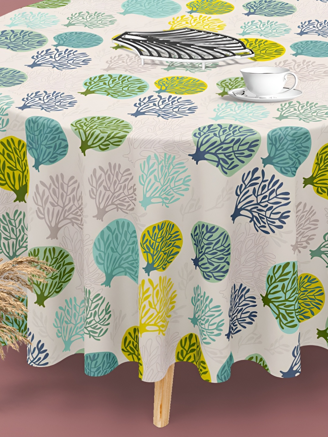 

ArtzFolio Multicoloured Anti-Slip Round 4-Seater Table Cover, Multi