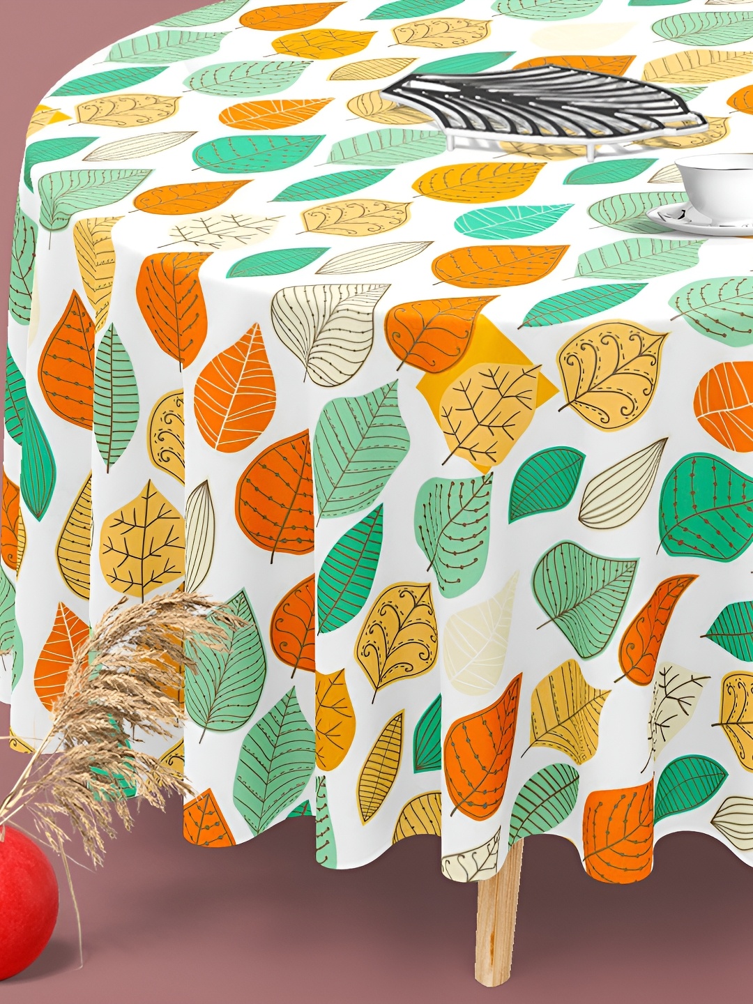 

ArtzFolio Multicoloured Anti-Slip Round 8-Seater Table Cover, Multi