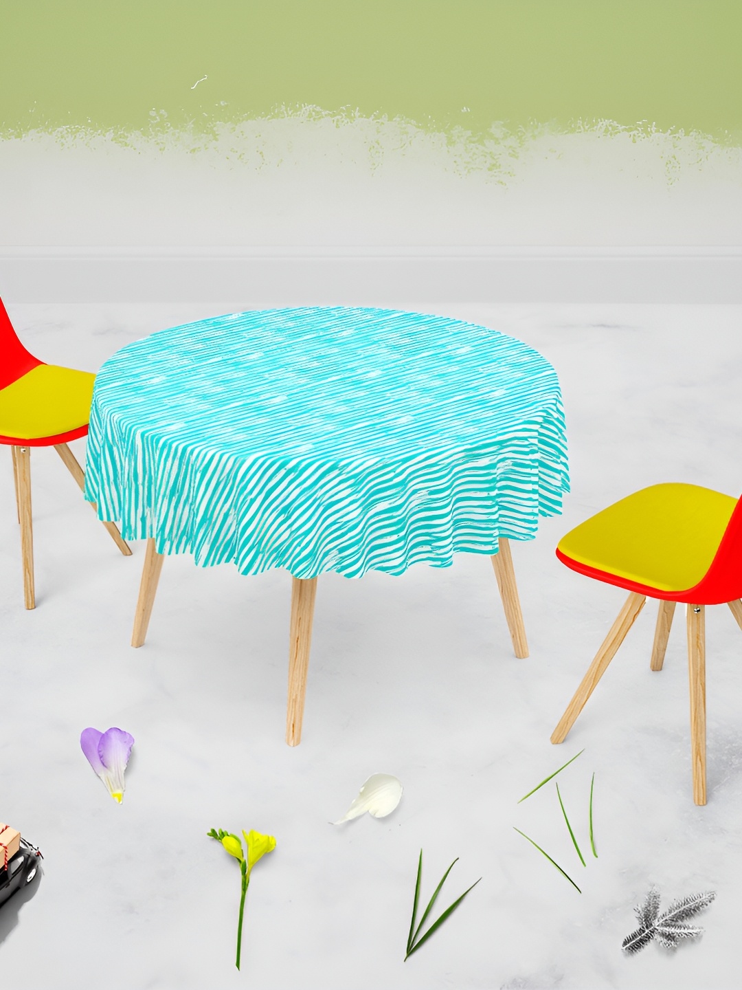 

ArtzFolio Multicoloured Anti-Slip Round 8-Seater Table Cover, Multi