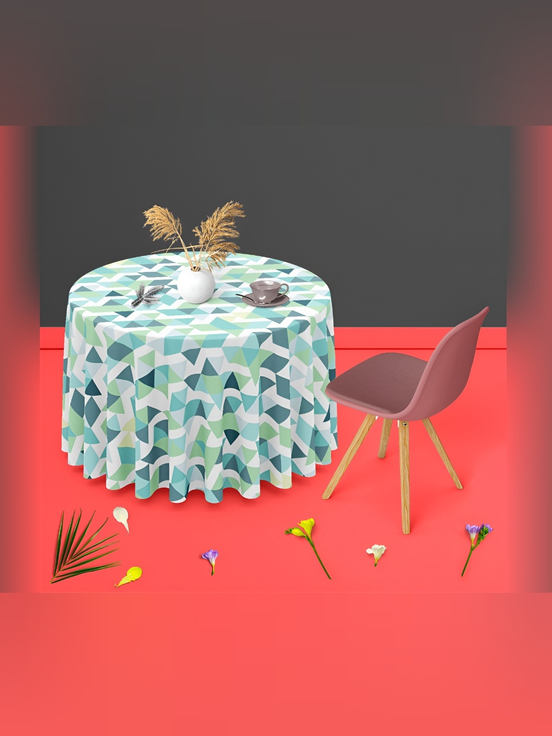 

ArtzFolio Multicoloured Anti-Slip Round 6-Seater Table Cover, Multi
