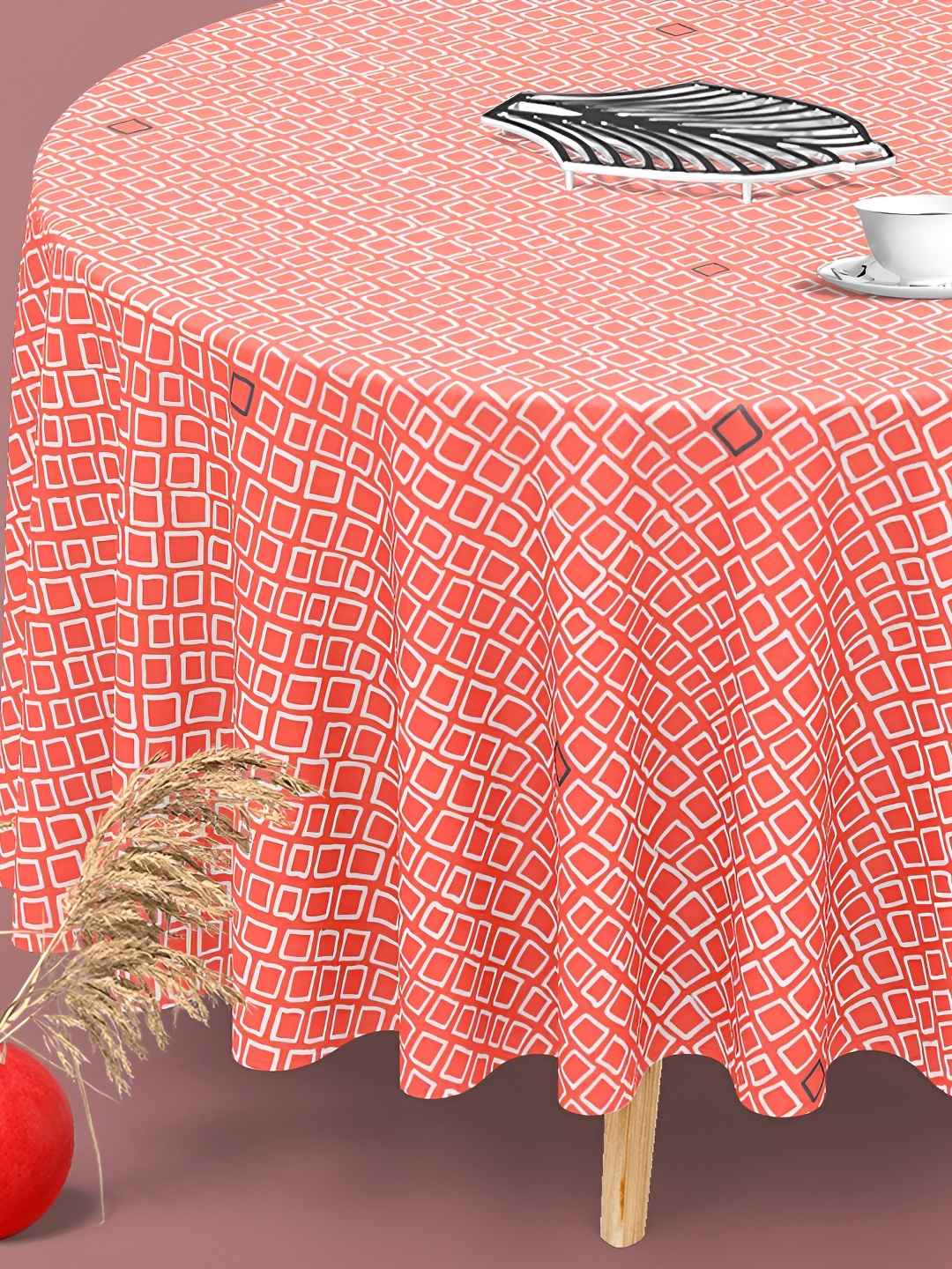 

ArtzFolio Multicoloured Anti-Slip Round 4-Seater Table Cover, Multi