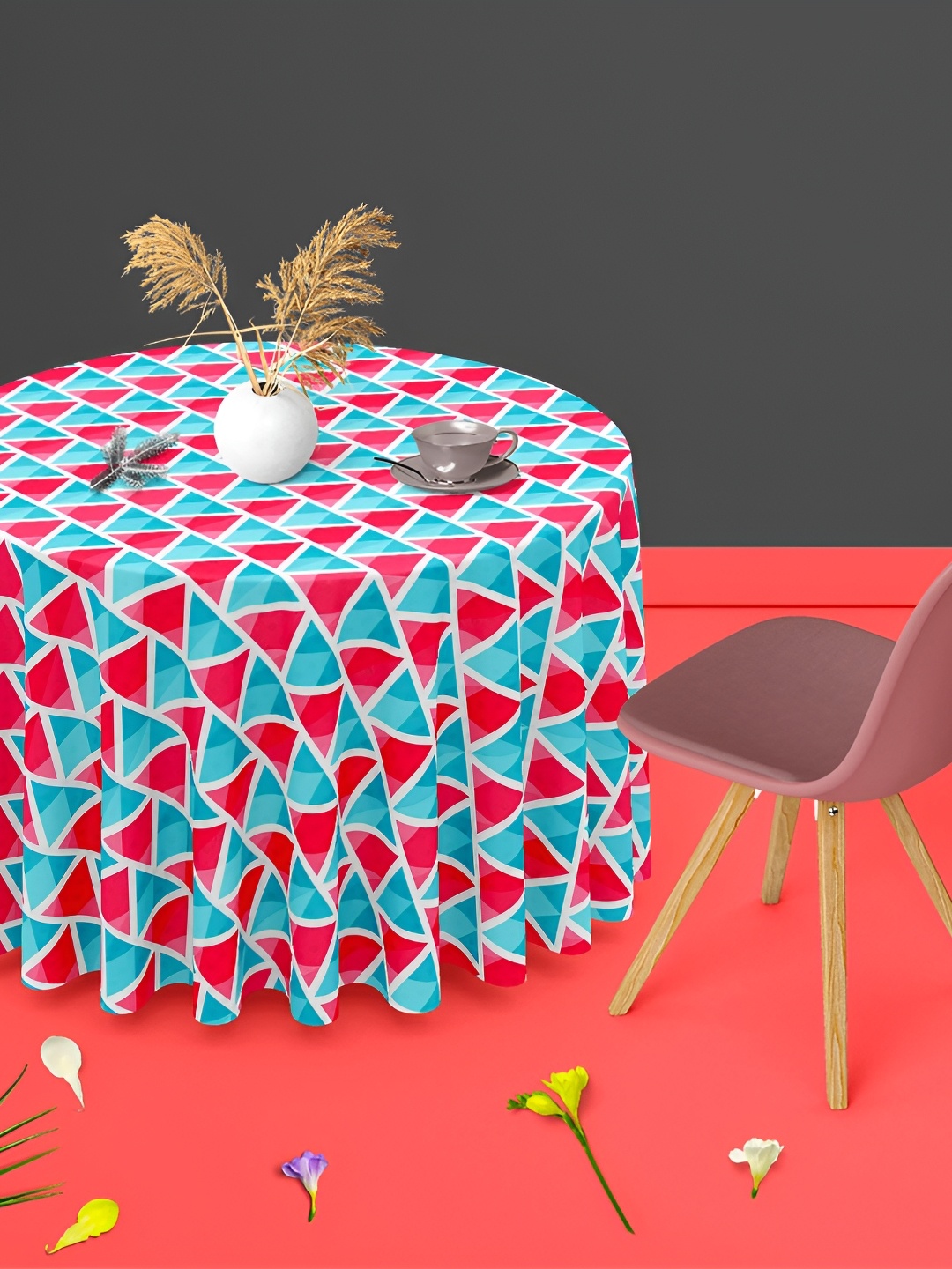 

ArtzFolio Multicoloured Anti-Slip Round 8-Seater Table Cover, Multi