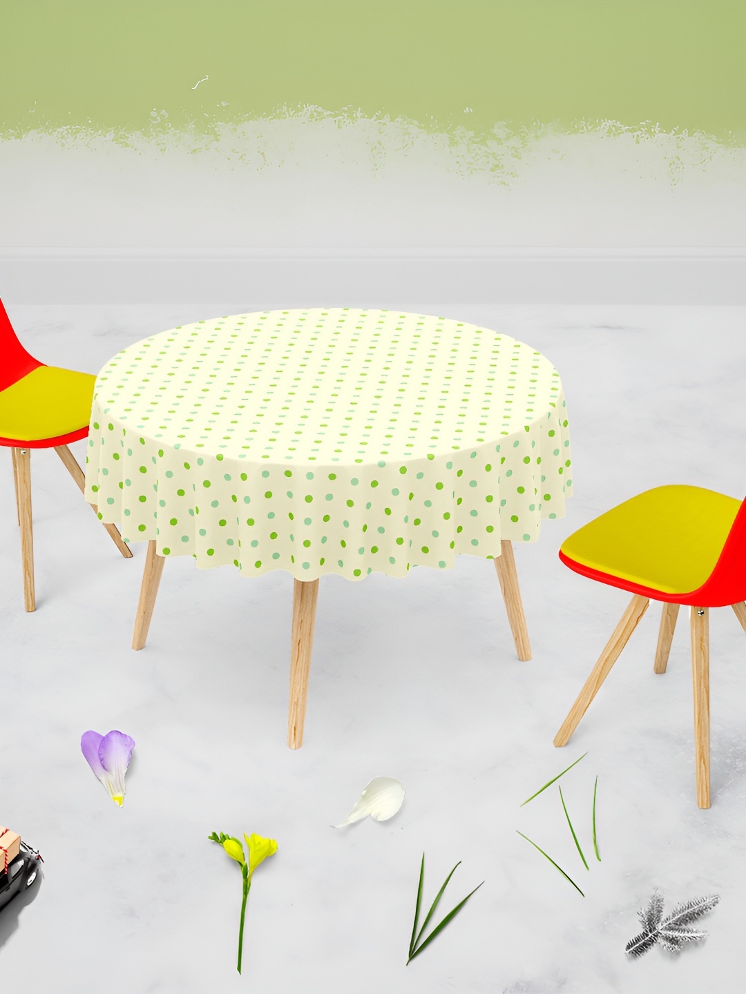 

ArtzFolio Multicoloured Anti-Slip Round 6-Seater Table Cover, Multi