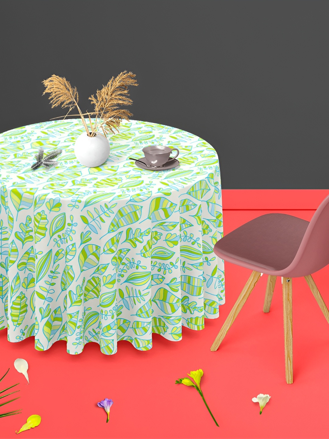 

ArtzFolio Multicoloured Anti-Slip Round 8-Seater Table Cover, Multi