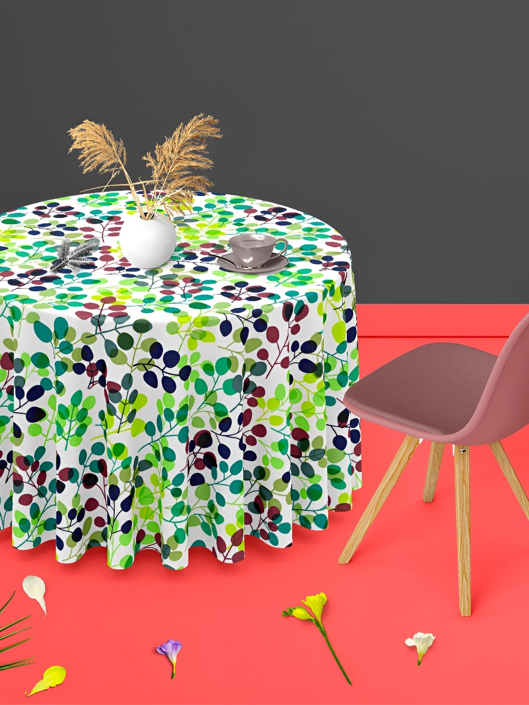 

ArtzFolio Multicoloured Anti-Slip Round 8-Seater Table Cover, Multi