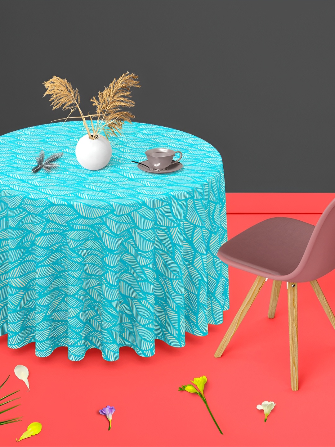 

ArtzFolio Multicoloured Anti-Slip Round 8-Seater Table Cover, Multi