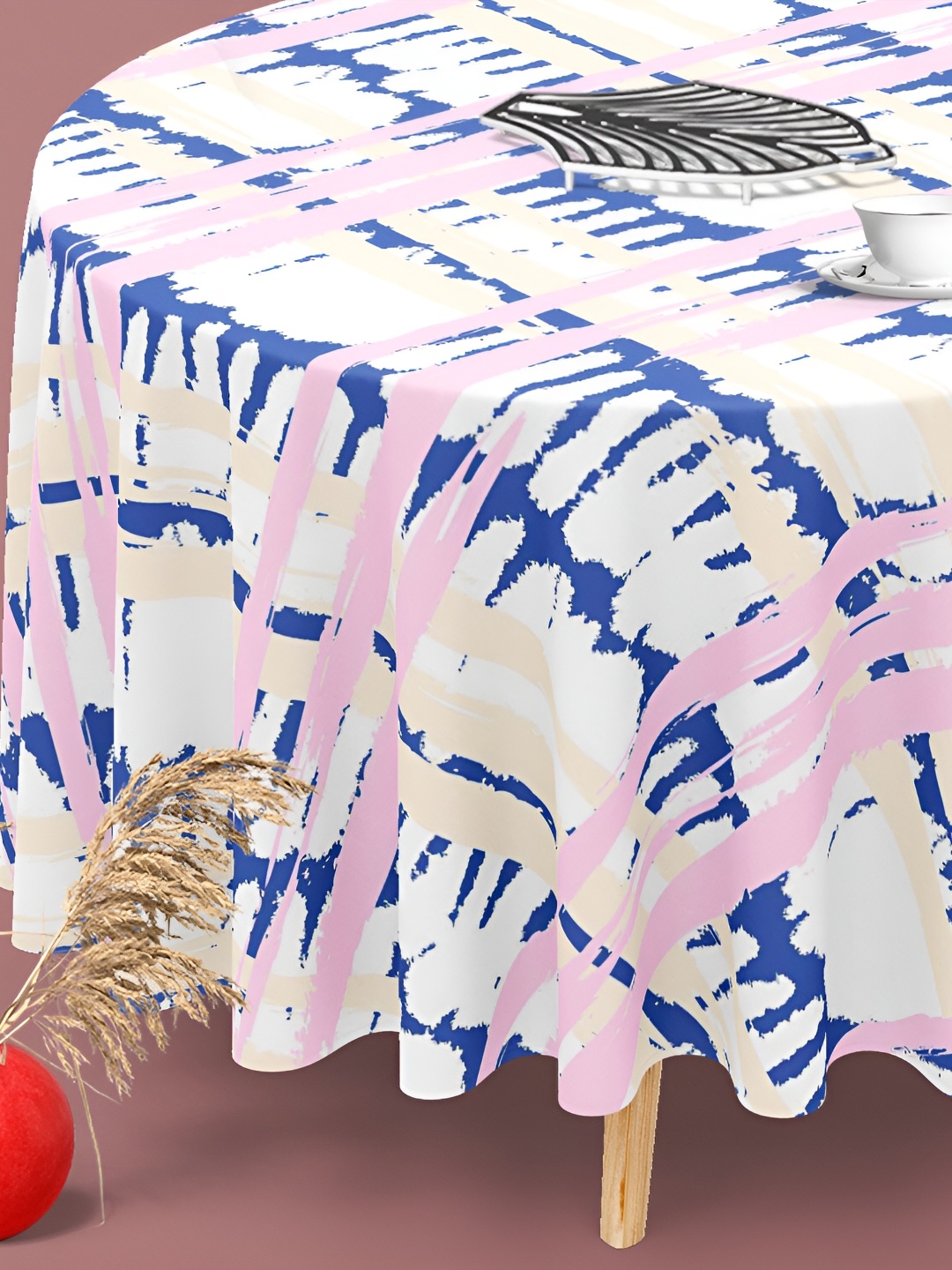 

ArtzFolio Multicoloured Anti-Slip Round 4-Seater Table Cover, Multi