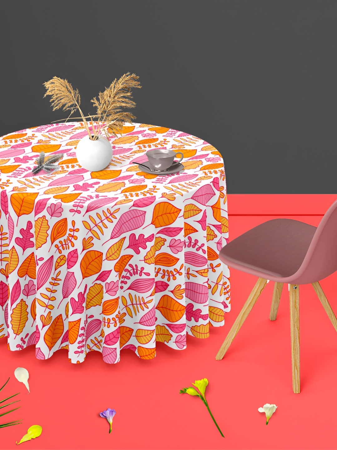 

ArtzFolio Multicoloured Anti-Slip Round 8-Seater Table Cover, Multi