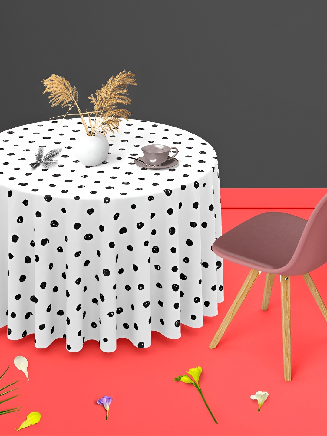 

ArtzFolio Multicoloured Anti-Slip Round 6-Seater Table Cover, Multi