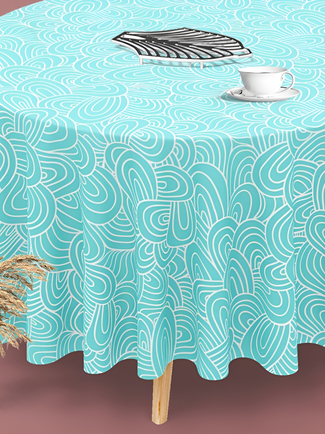 

ArtzFolio Multicoloured Anti-Slip Round 8-Seater Table Cover, Multi
