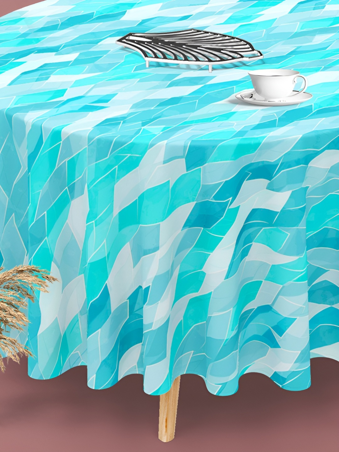 

ArtzFolio Multicoloured Anti-Slip Round 8-Seater Table Cover, Multi