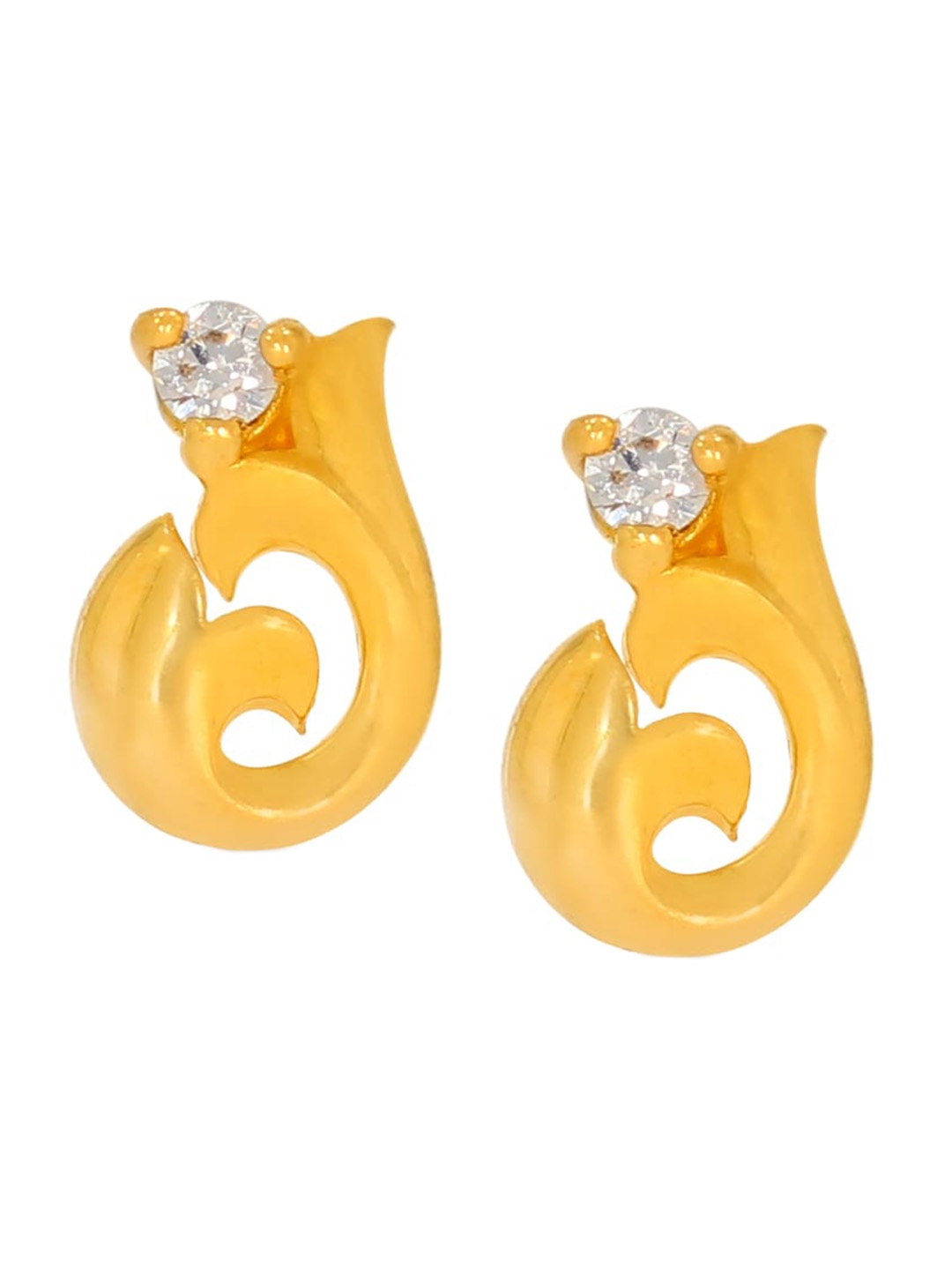 

BHIMA 22K Hallmark 916 Purity Yellow Gold Moulding Stone Stud