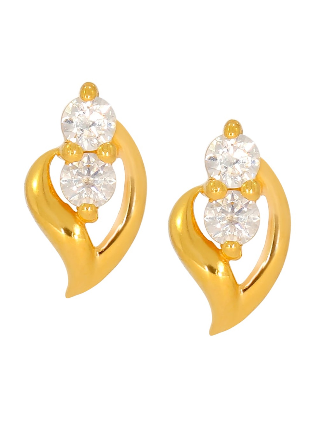 

BHIMA 22K Hallmark 916 Purity Yellow Gold Moulding Stone Stud