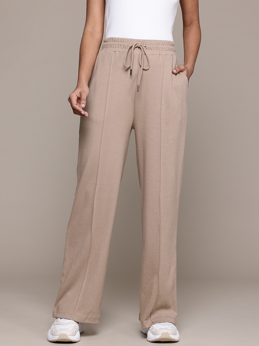 

The Roadster Lifestyle Co. Women Parallel Trousers, Taupe