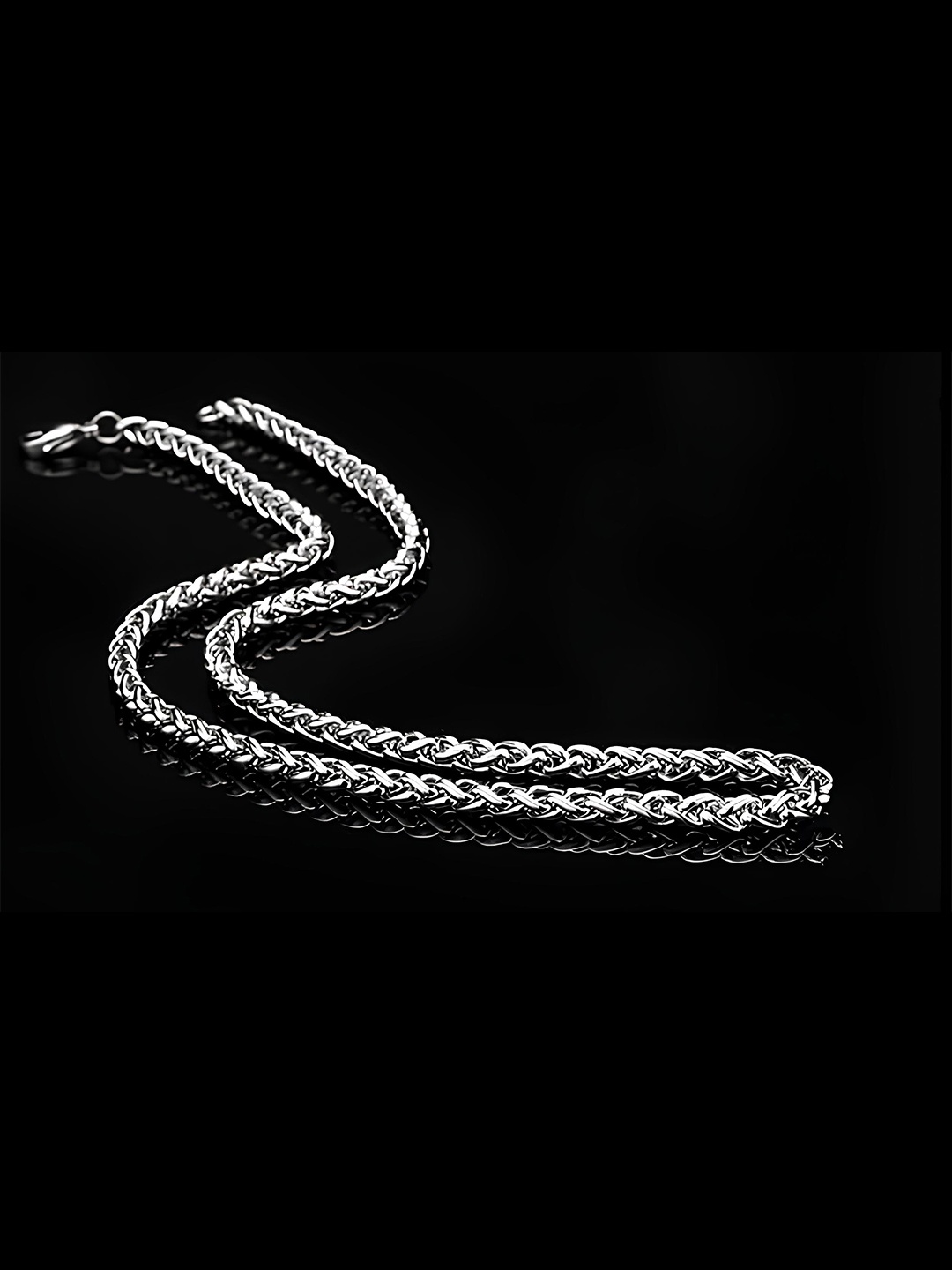 

KARISHMA KREATIONS Set Of 2 Unisex Stainless Steel Silver-Plated Chains