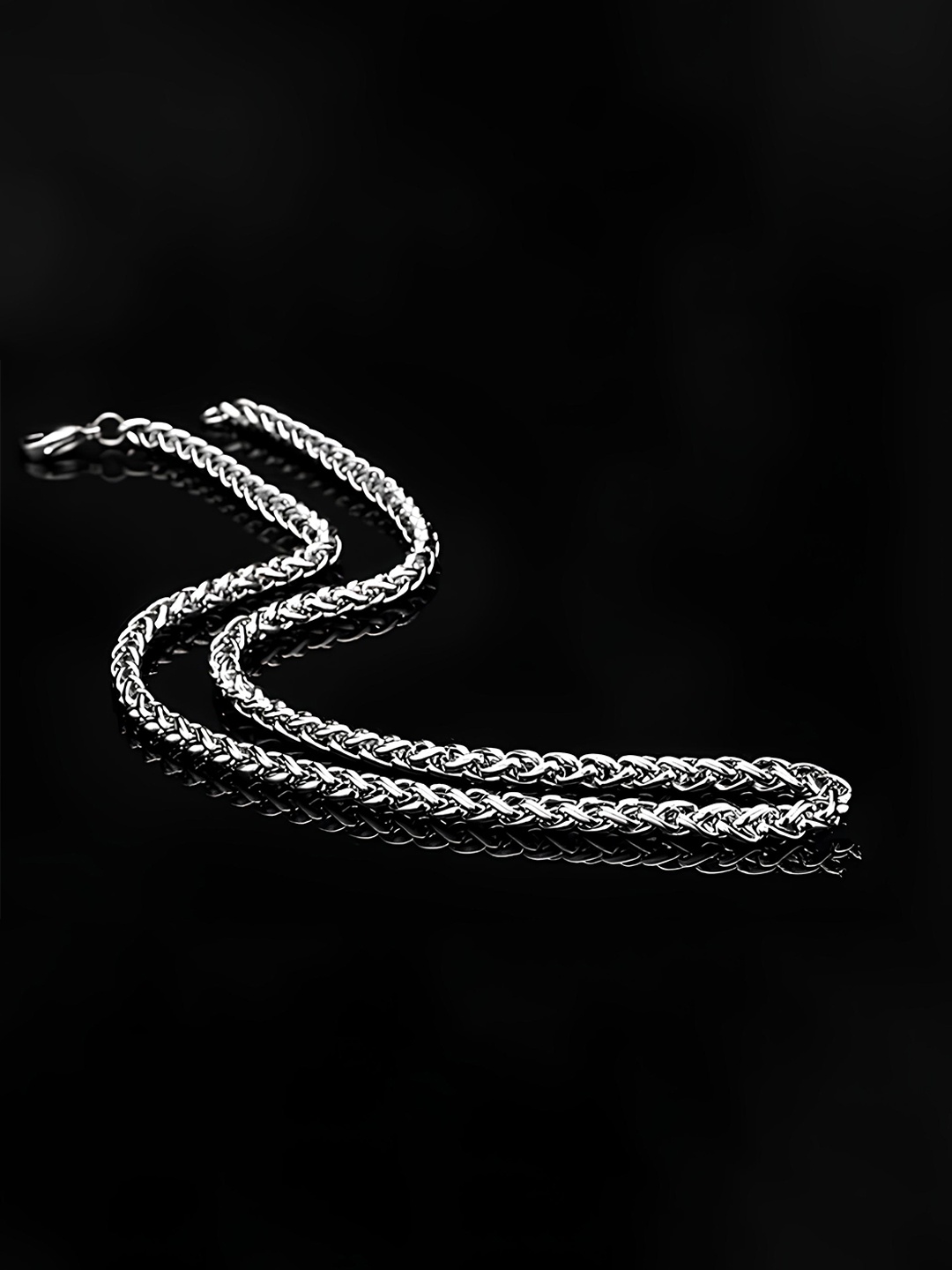

KARISHMA KREATIONS Unisex Set Of 2 Stainless Steel Silver And Gold Plated Chains