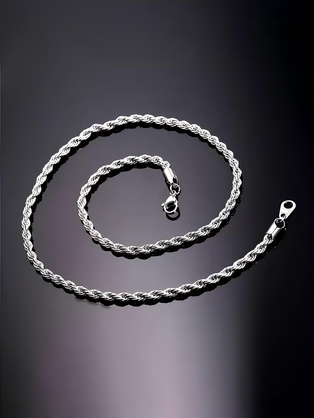 

KARISHMA KREATIONS Unisex Set Of 2 Stainless Steel Silver-Plated Chains