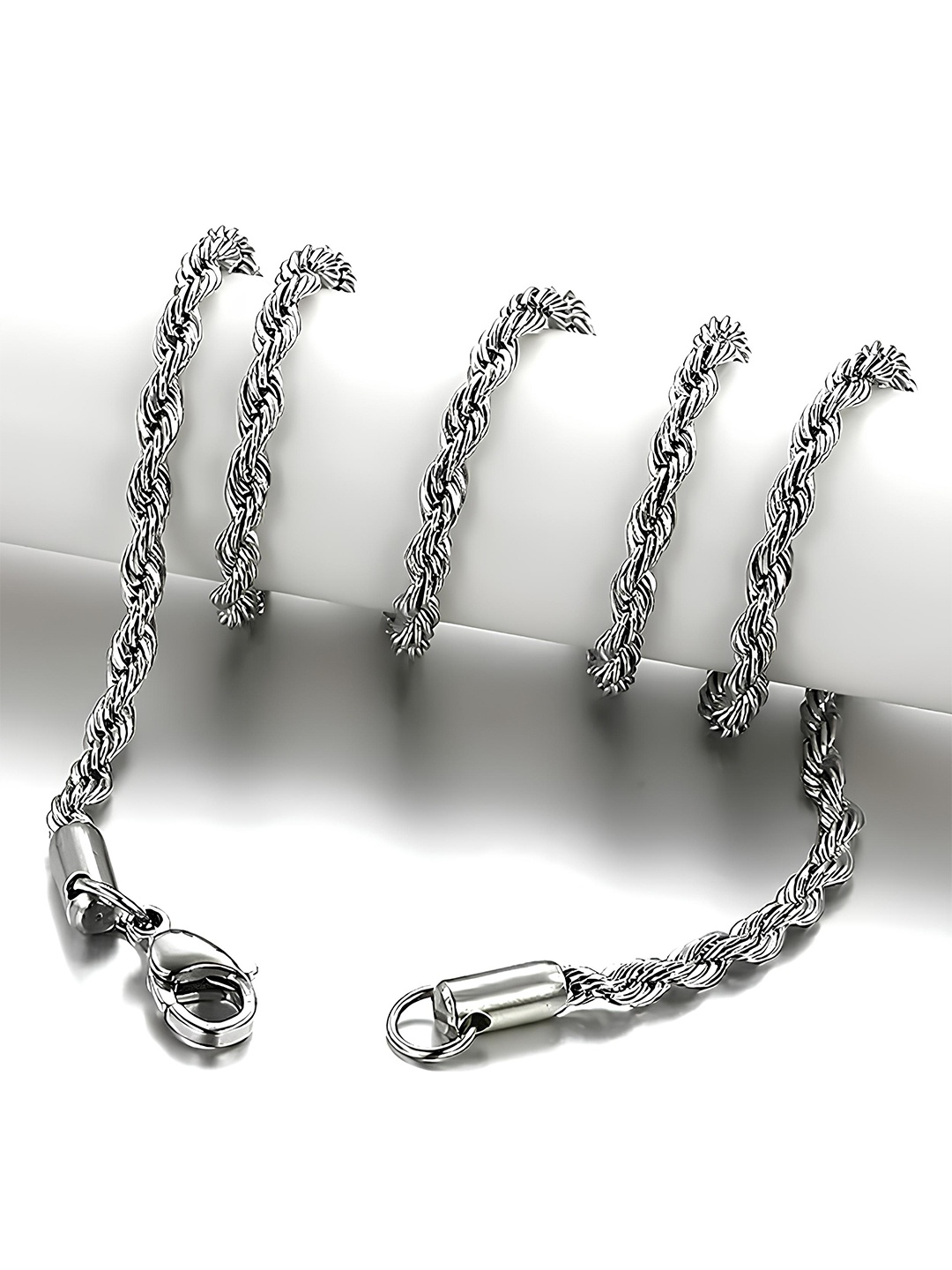 

KARISHMA KREATIONS Unisex Set Of 2 Silver-Plated Chain