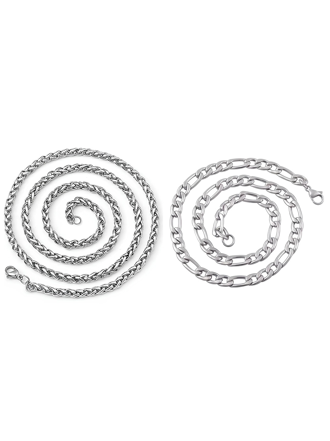 

KARISHMA KREATIONS Unisex Set Of 2 Silver-Plated Chain