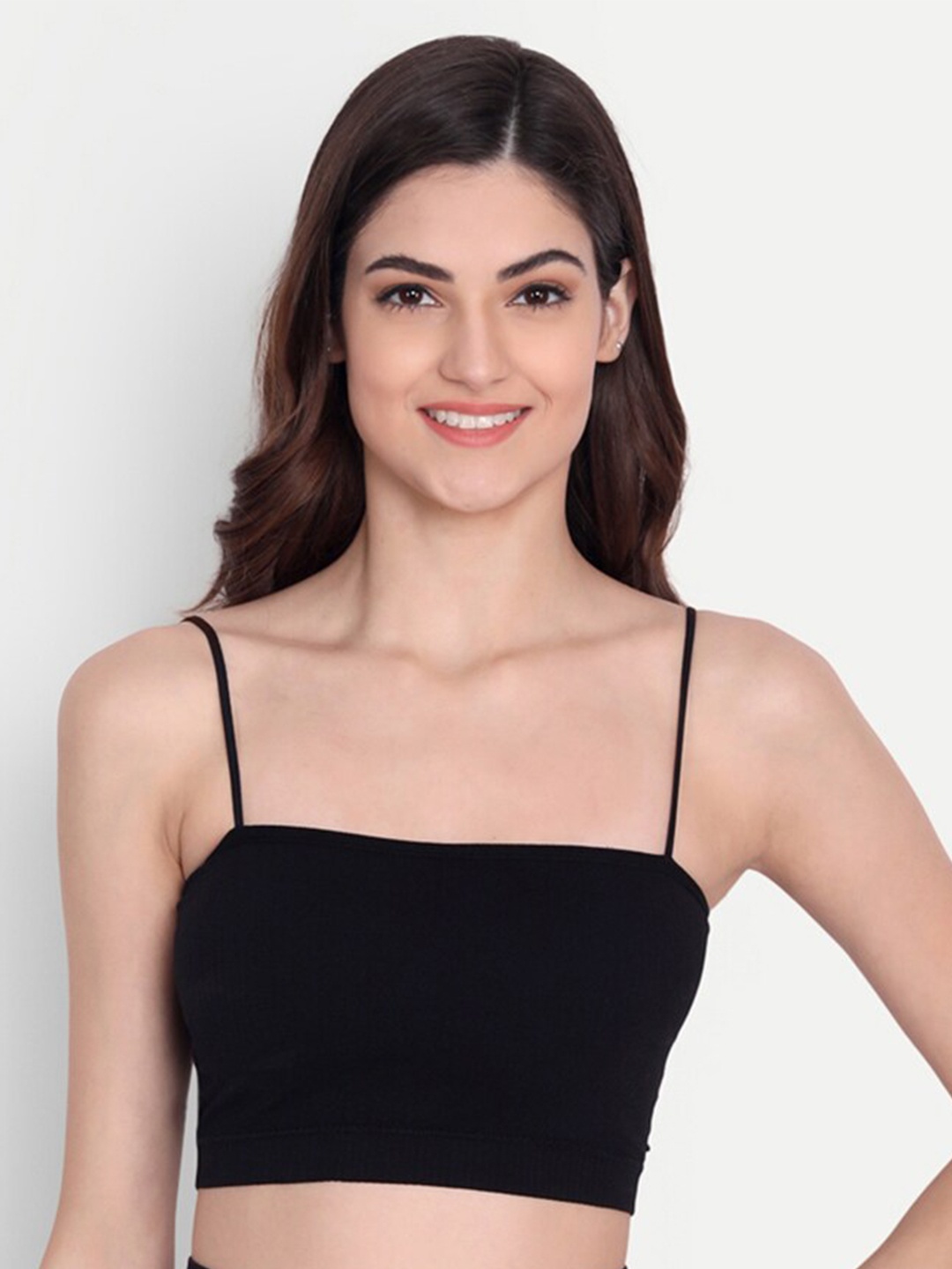 

Spiaty Bralette Cotton Full Coverage Lightly Padded Bra, Black