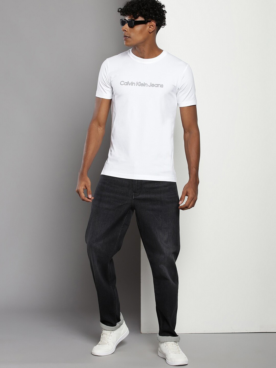 

Calvin Klein Jeans Typography Slim Fit T-shirt, White